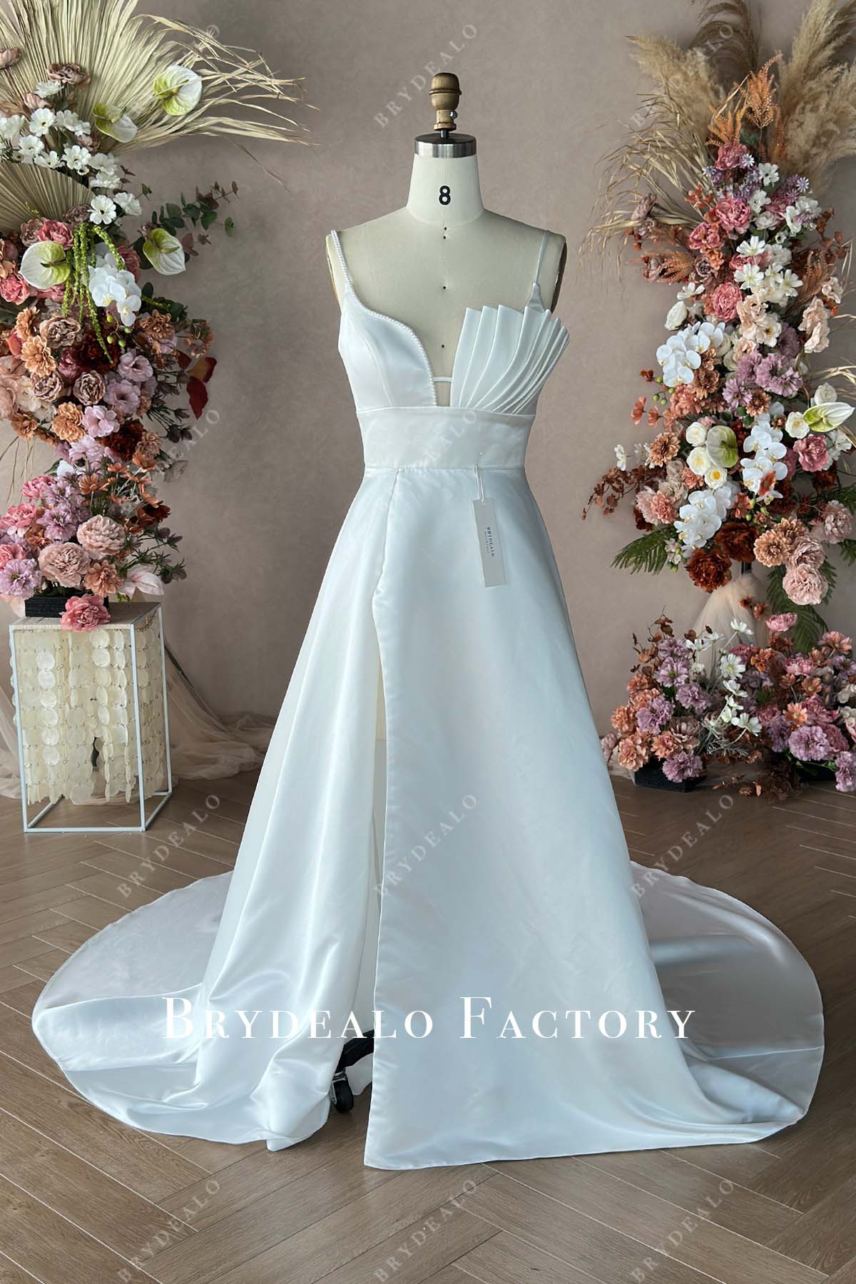 Private Label Bridal Satin Wedding Dress