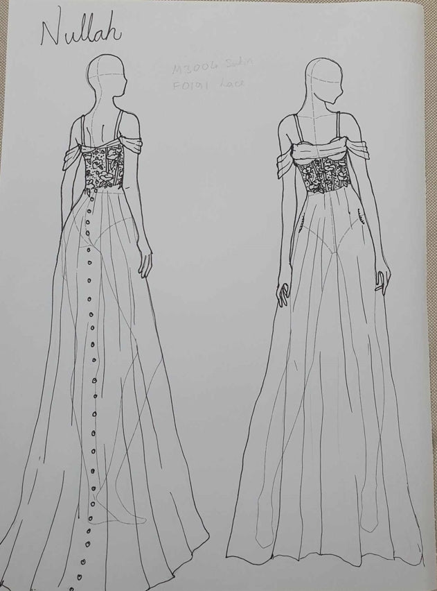 Custom Off Shoulder Corset Wedding Dress