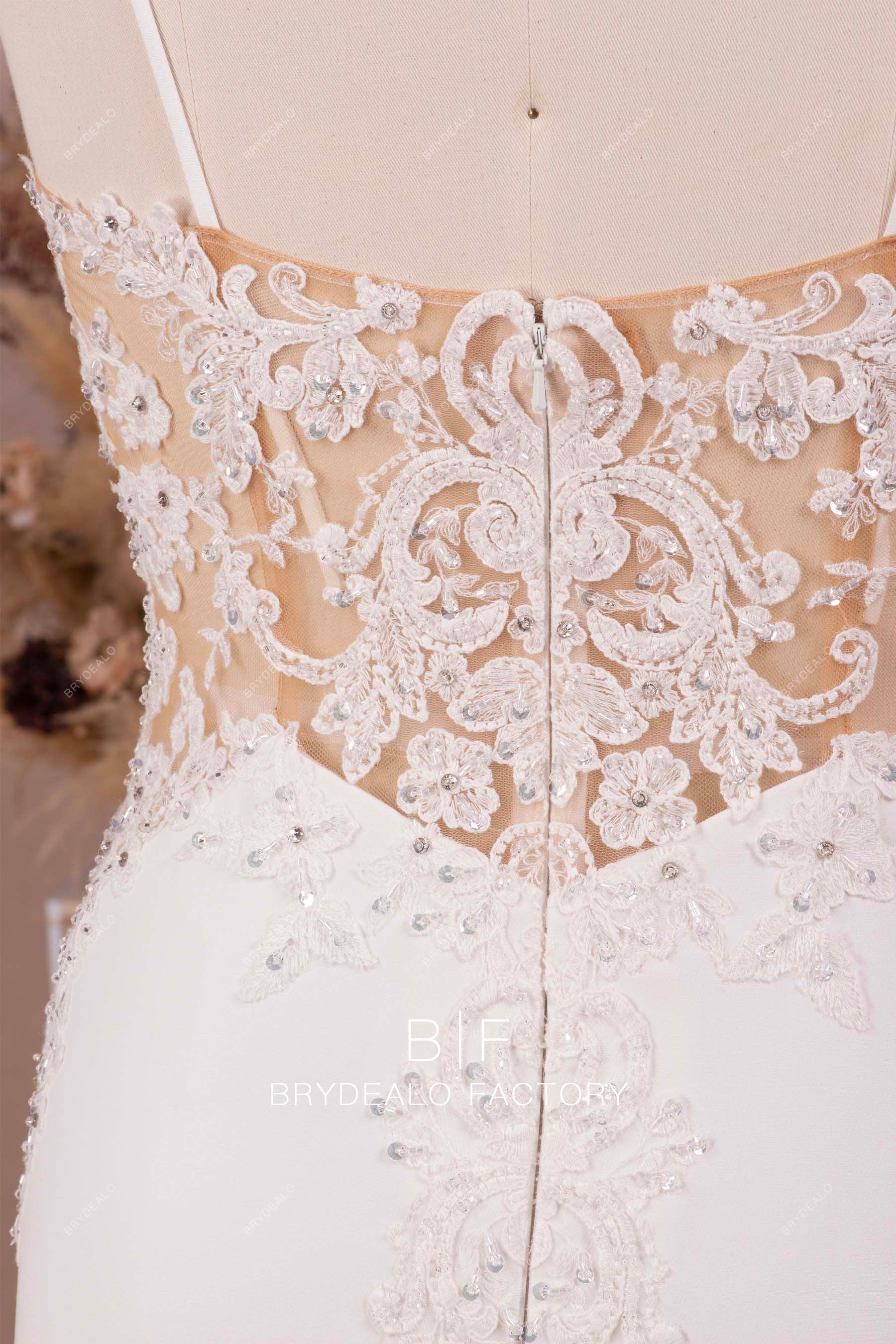 cutout waist wedding dress