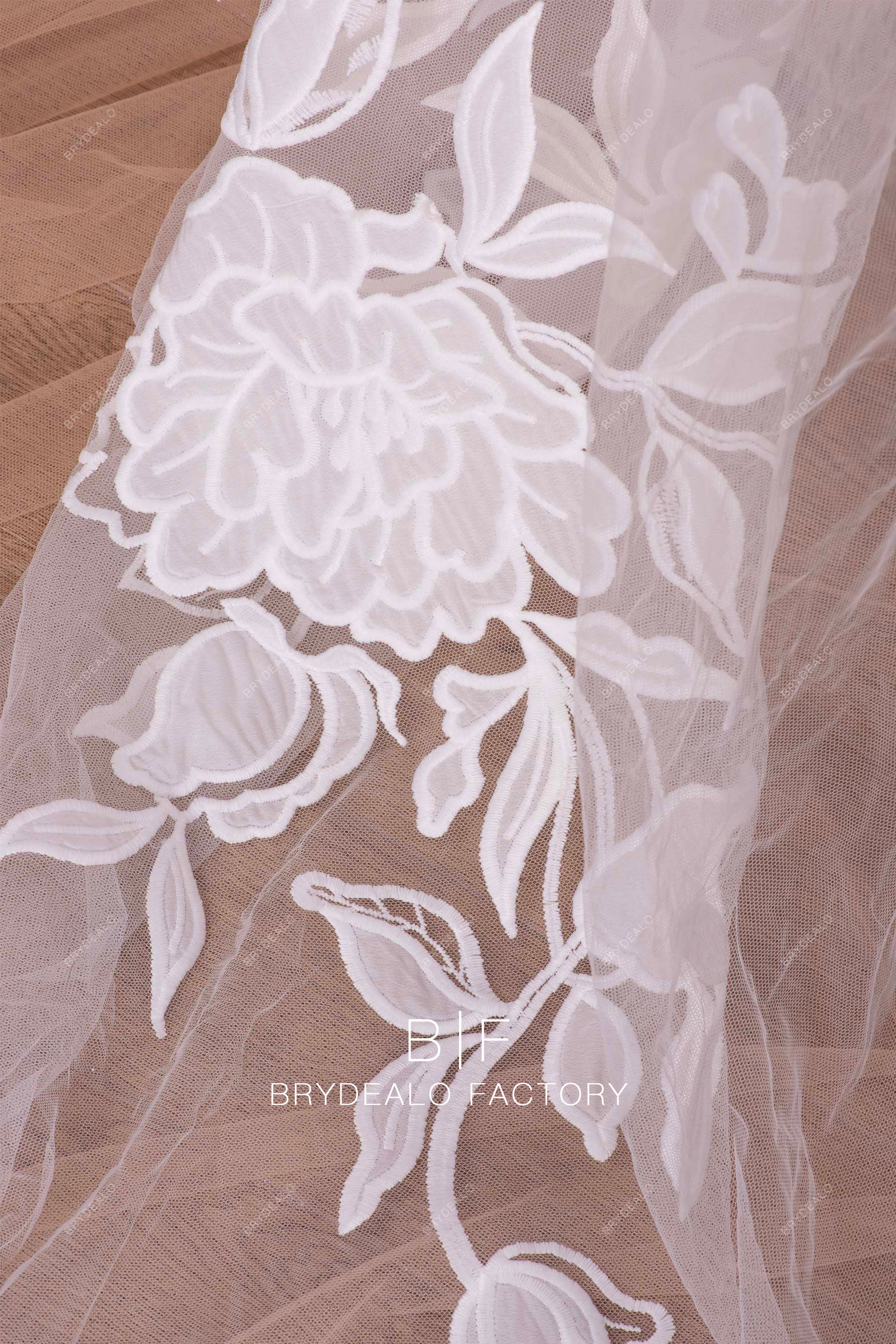 delicate chiffon flower lace fabric