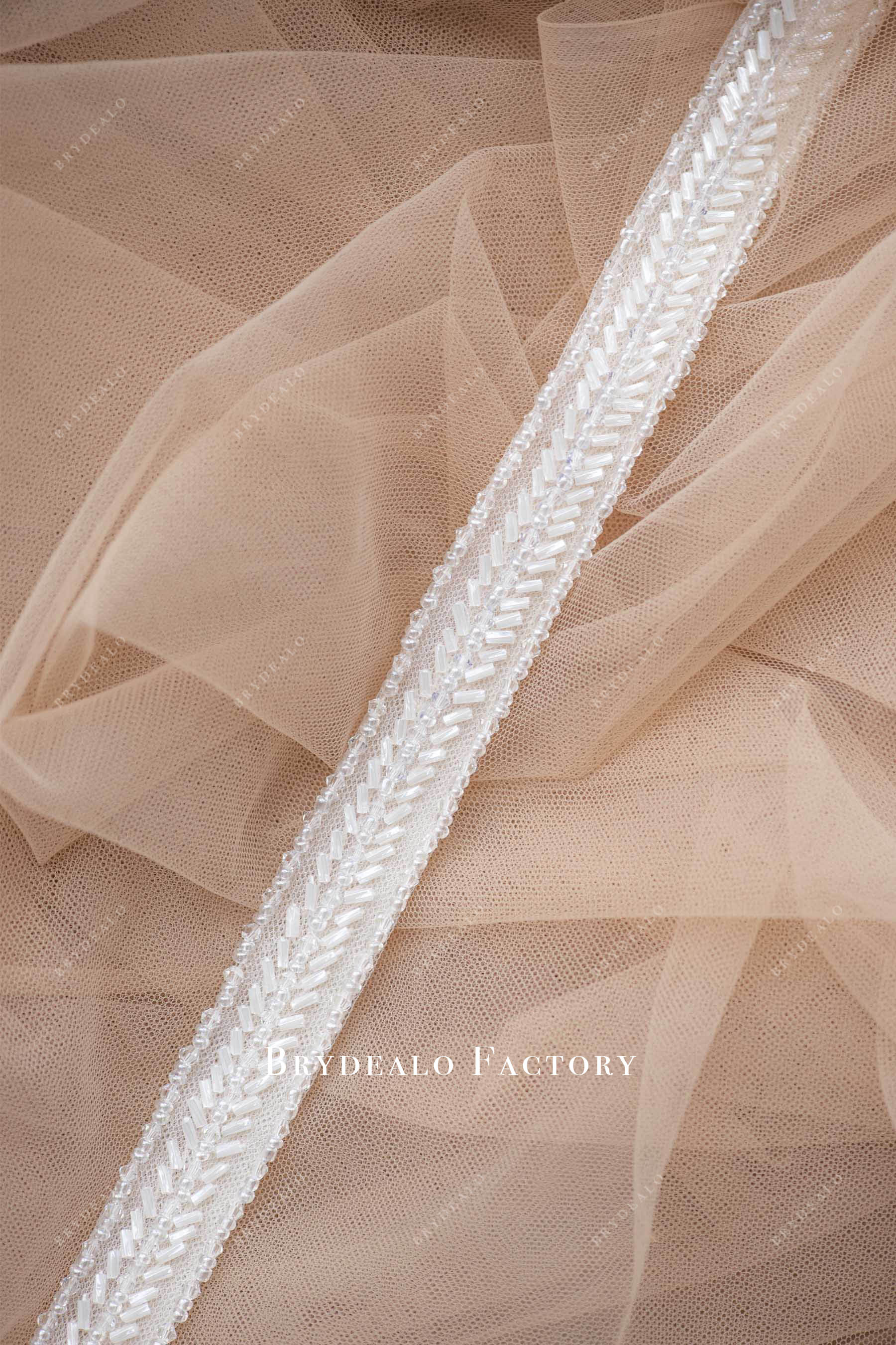 Delicate Pearl Bridal Belt for Wedding Dress