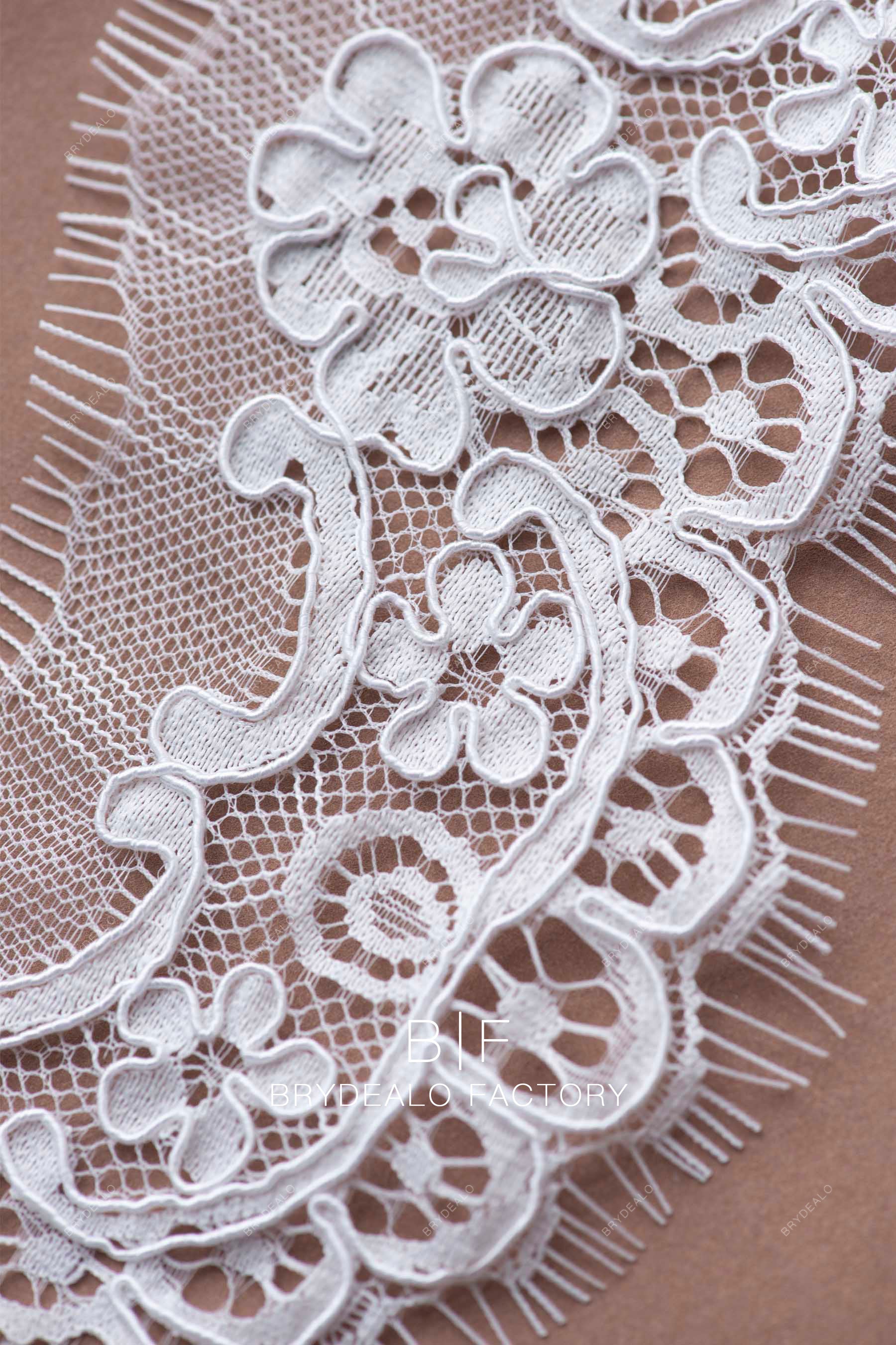 delicate eyelash lace trim