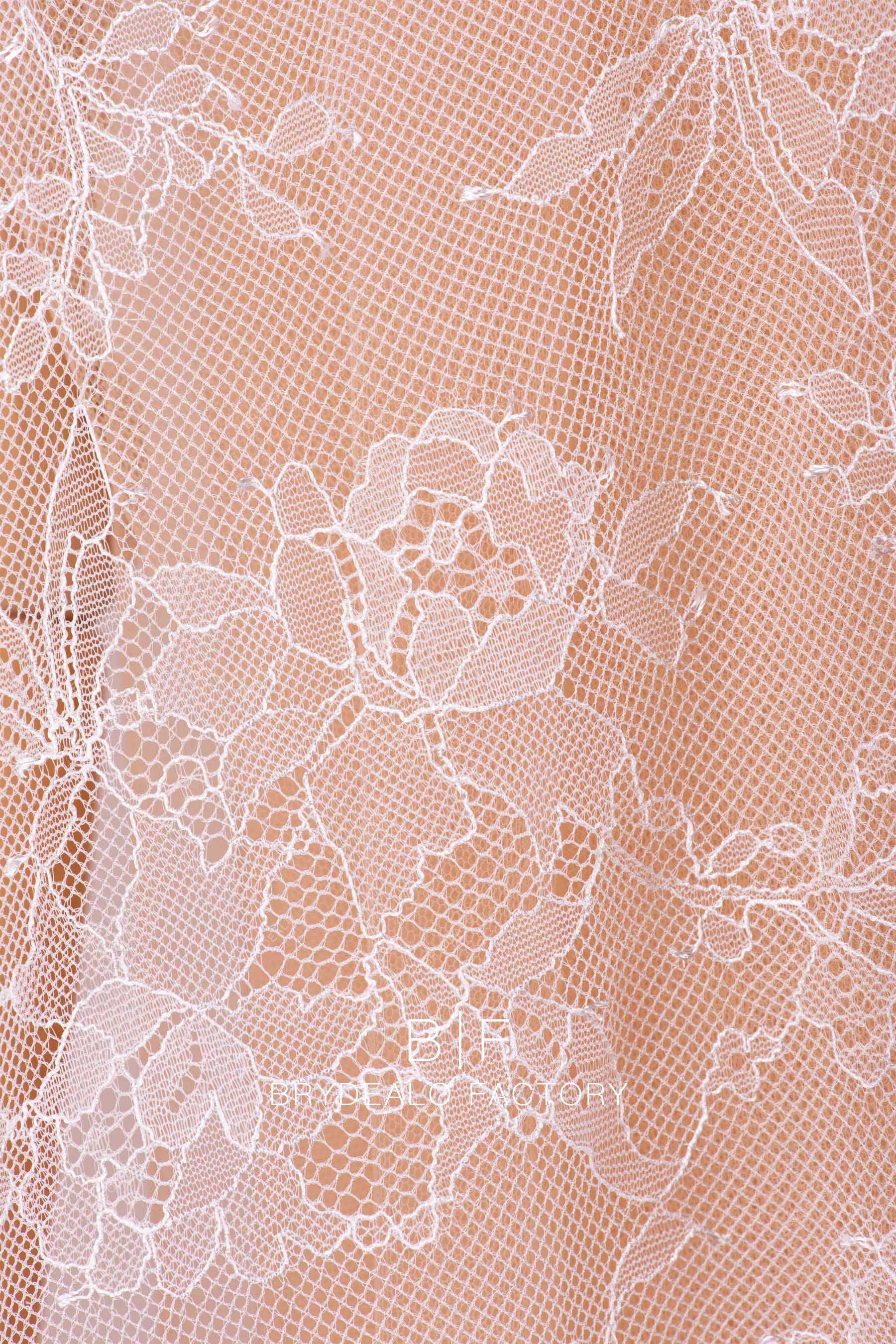 delicate flower motif chantilly lace
