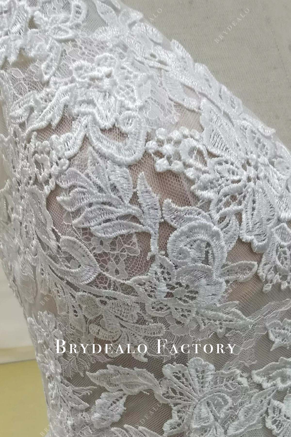 delicate lace wedding dress