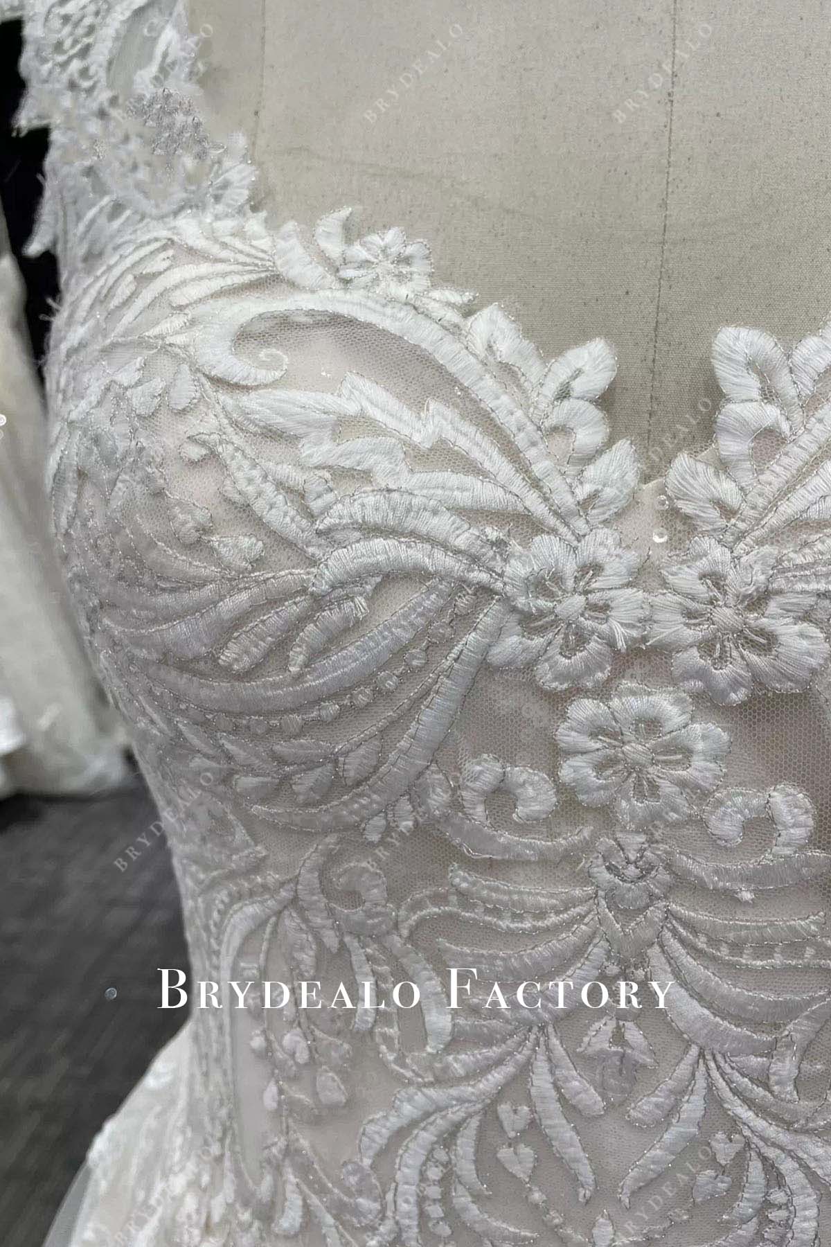 delicate lace wedding dress