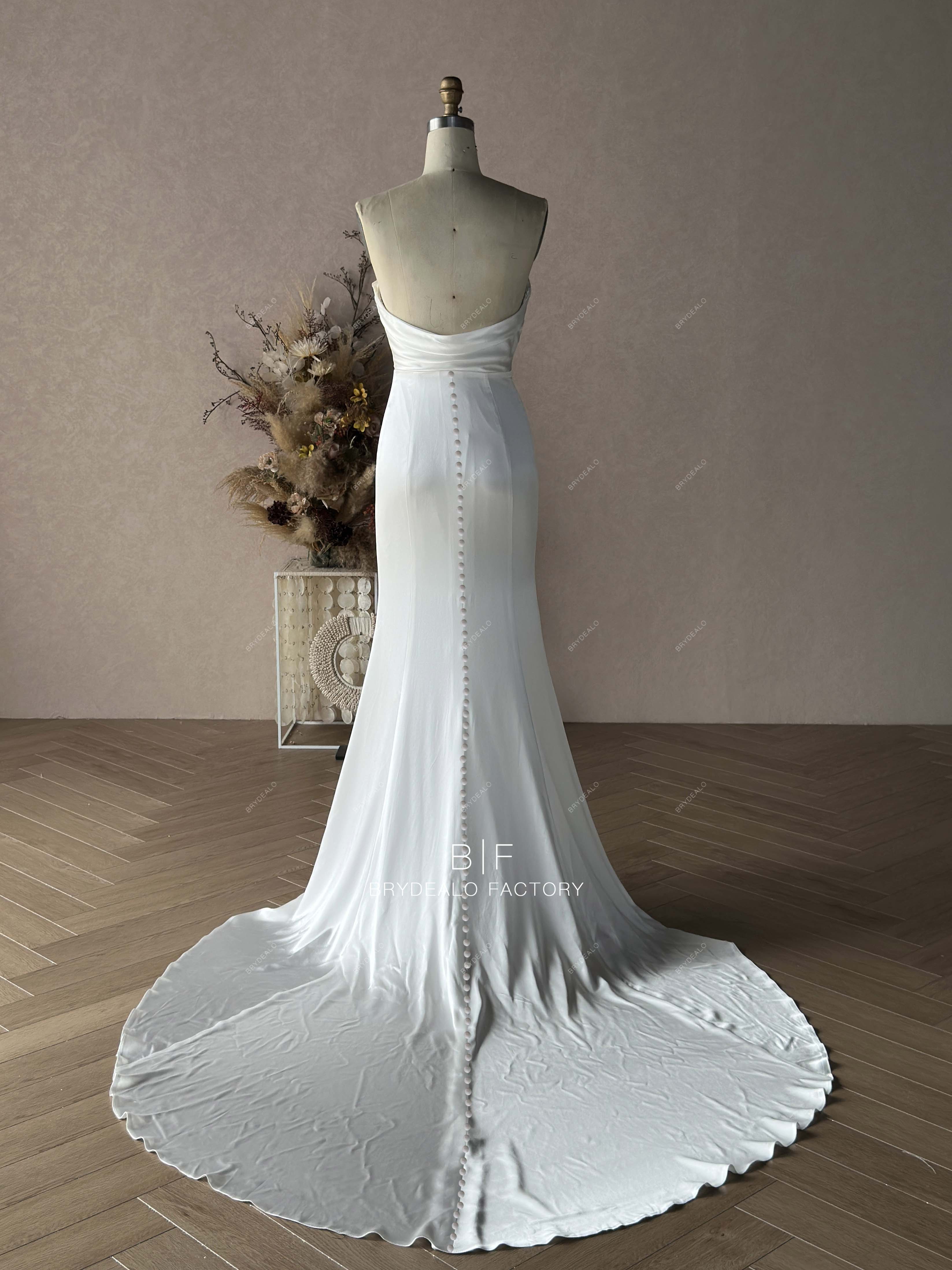 Private Label Silk Satin Custom Wholesale Mermaid Bridal Dress