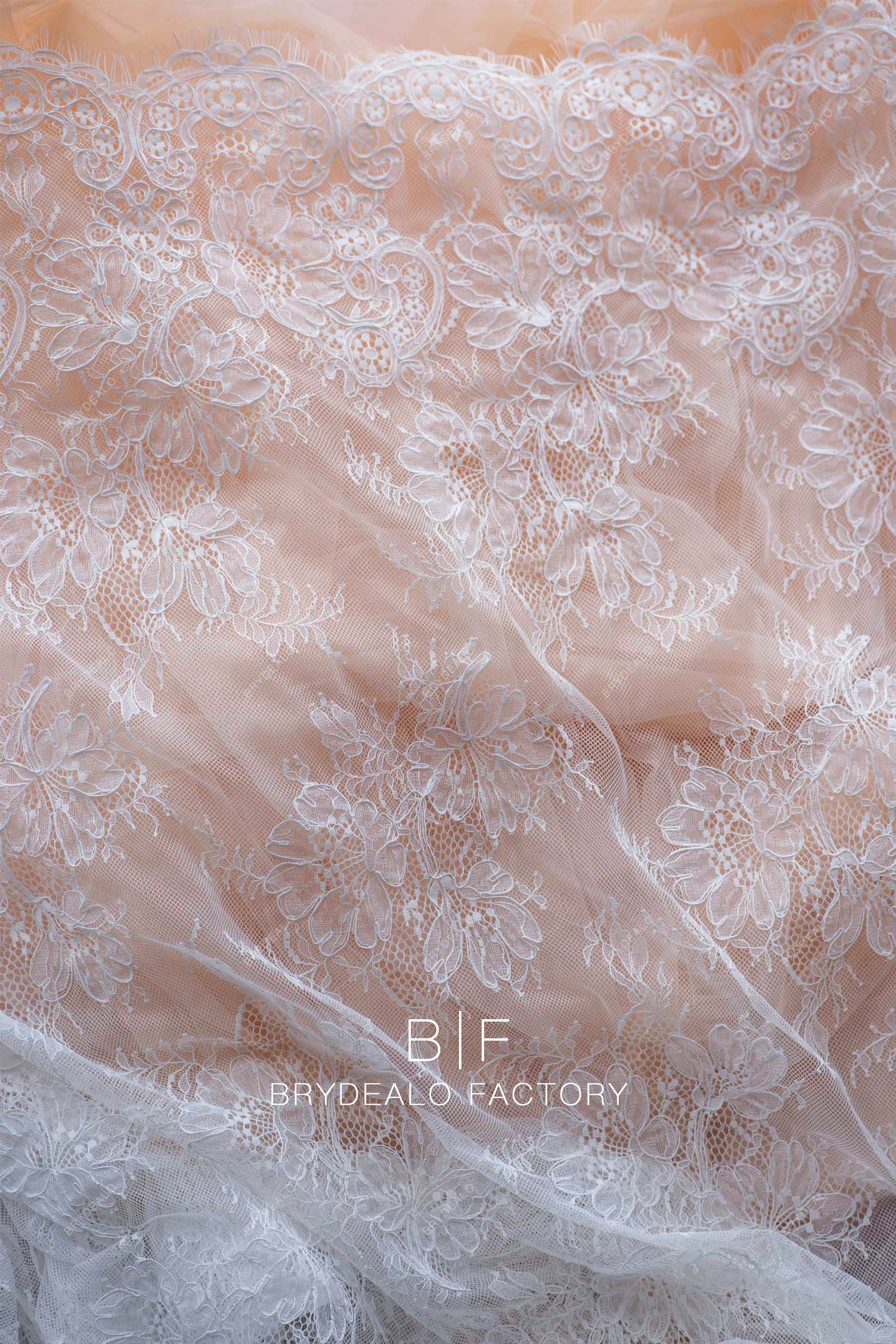 designer delicate corded bridal lace