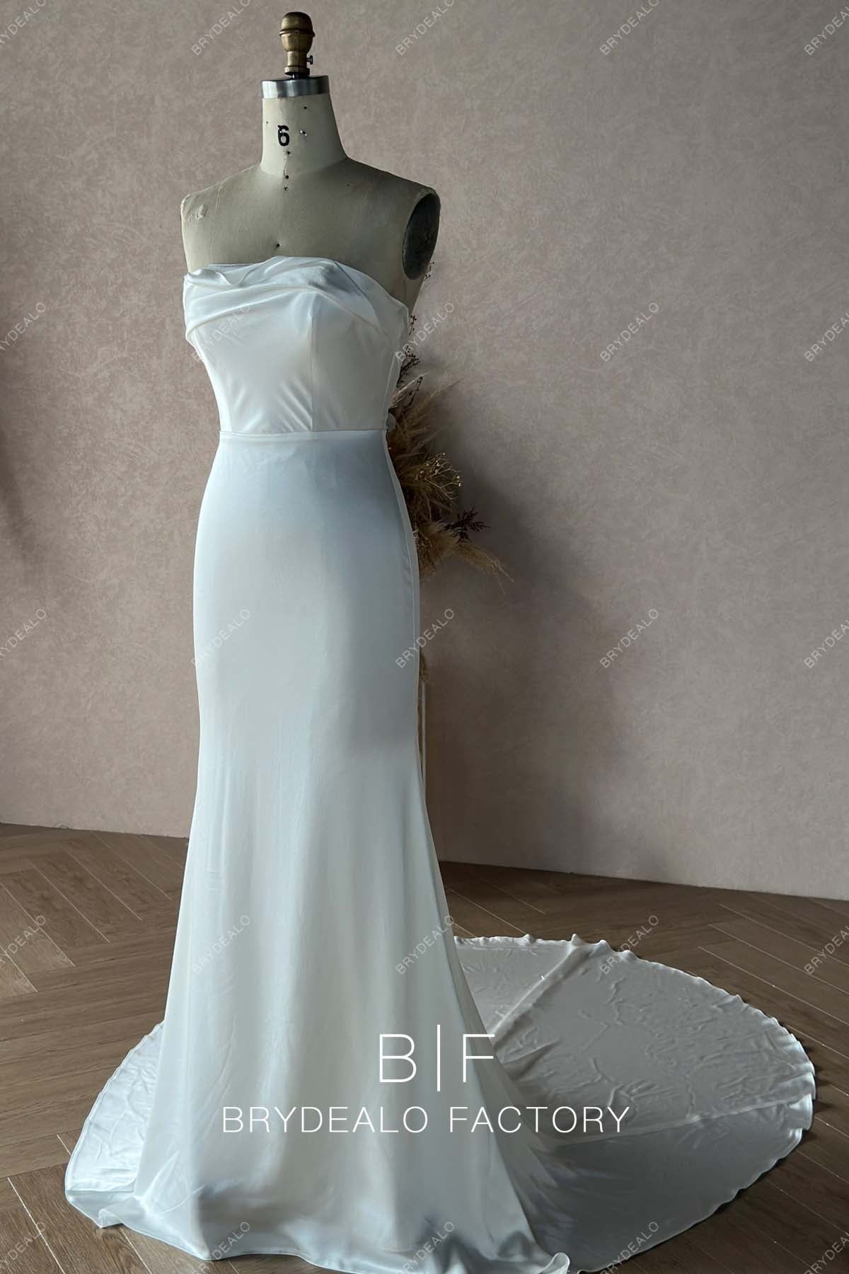 Private Label Silk Satin Custom Wholesale Mermaid Bridal Dress