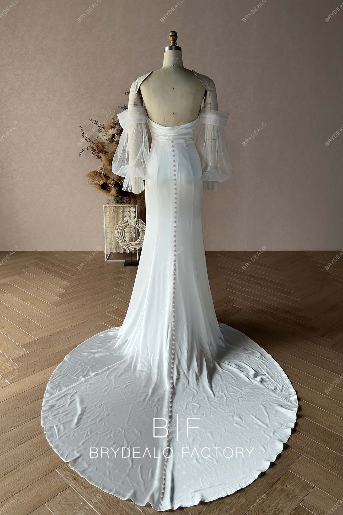 Private Label Silk Satin Custom Wholesale Mermaid Bridal Dress 