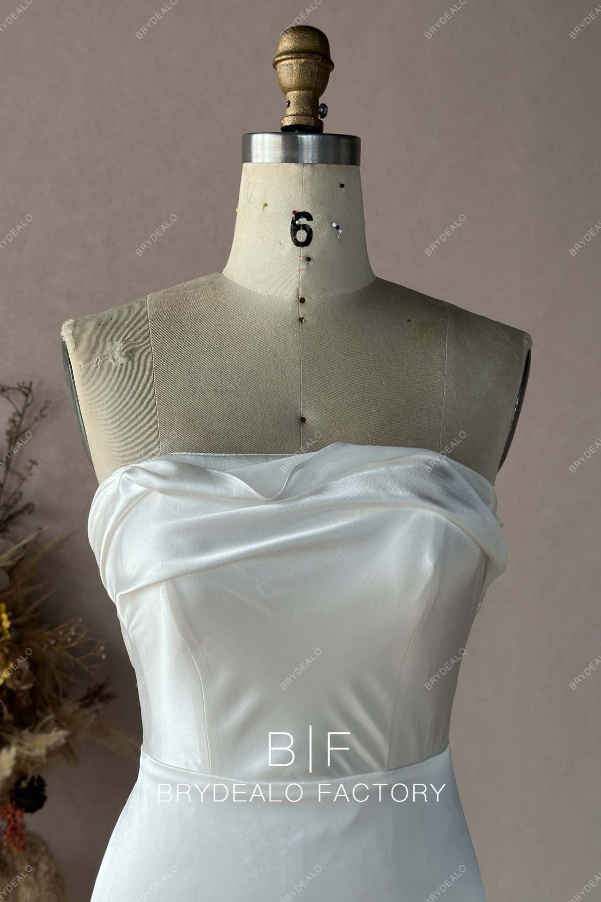 Private Label Silk Satin Custom Wholesale Mermaid Bridal Dress