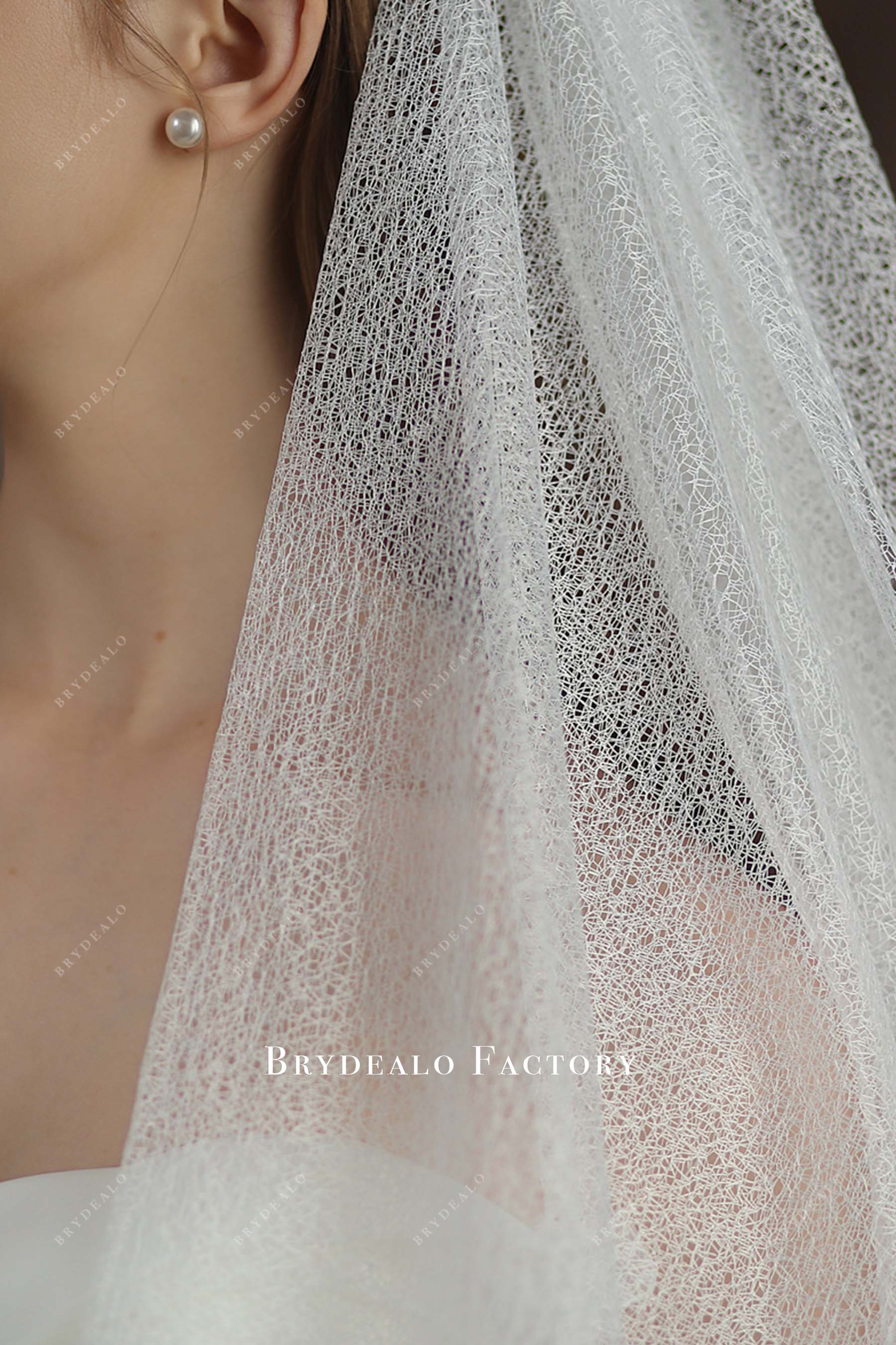 designer two tier bridal veil