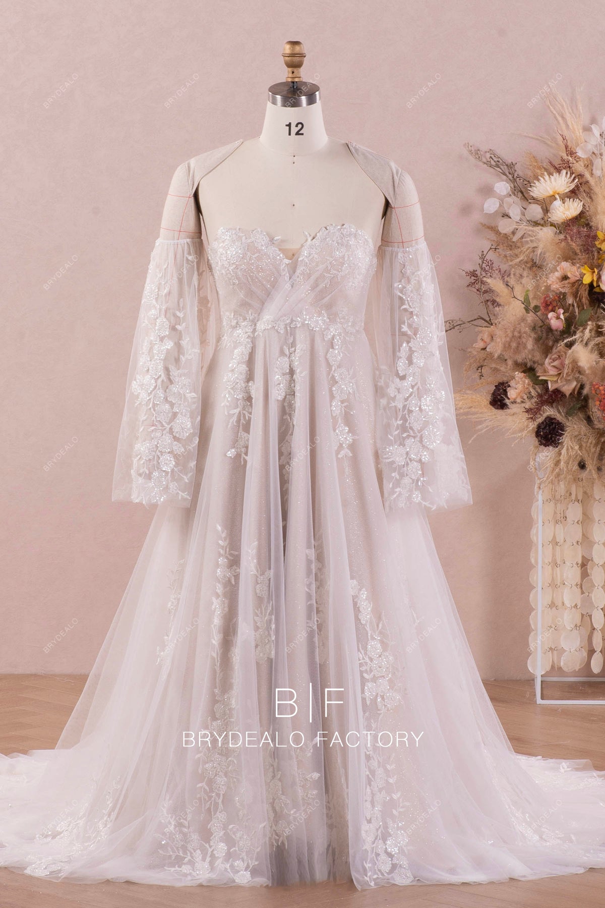 Detachable Bridal Bell Sleeves / 