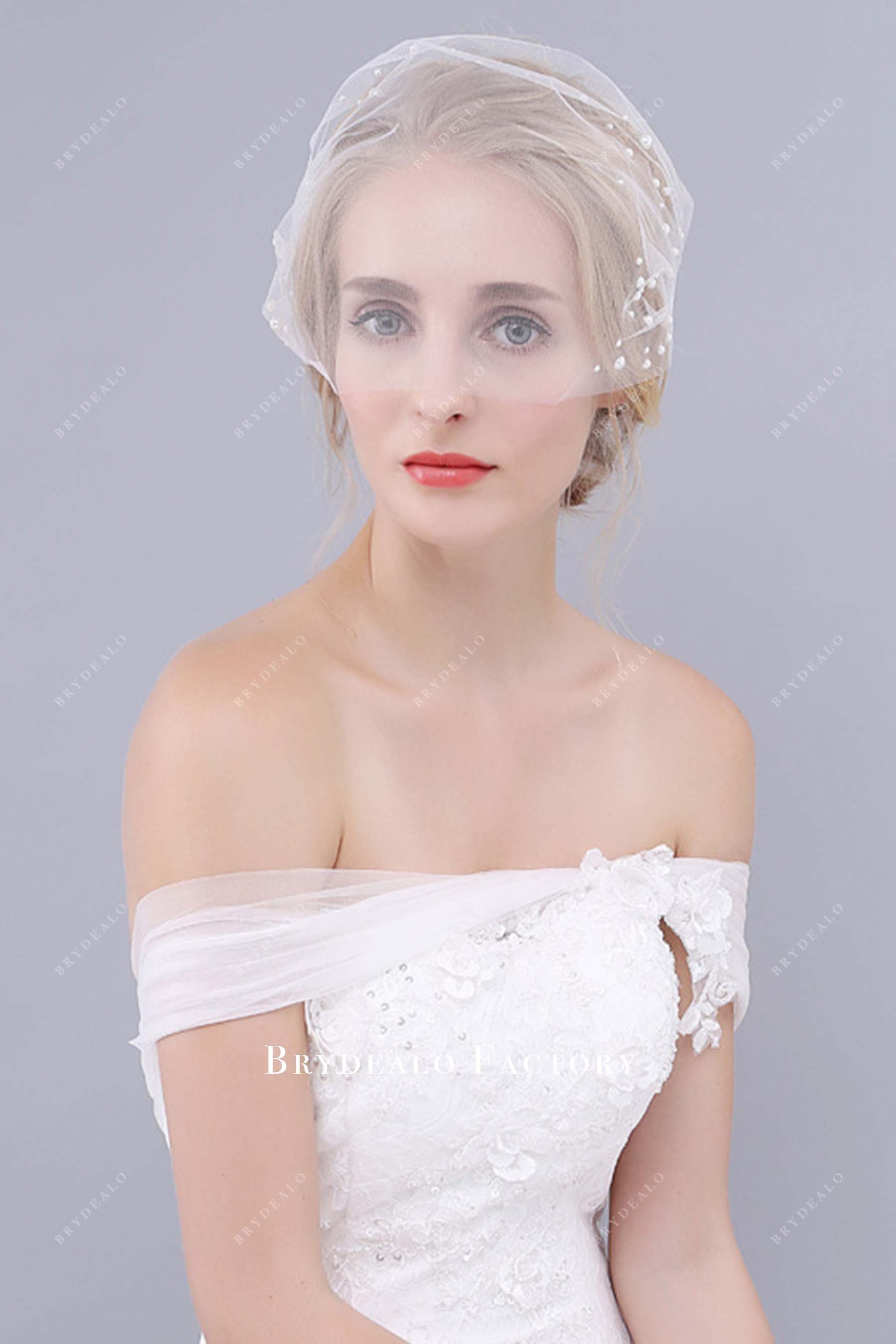 double comb bridal veil