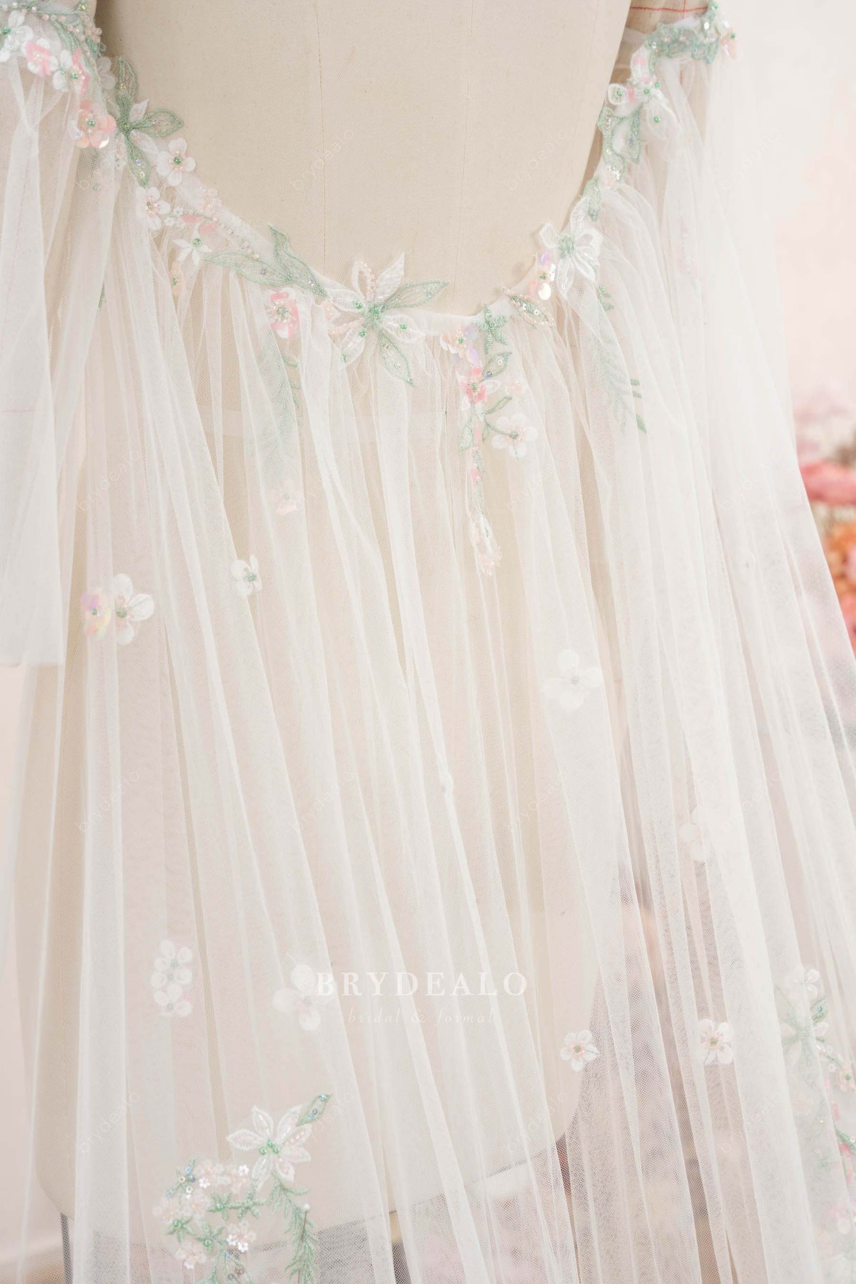 dreamy lace wedding cape