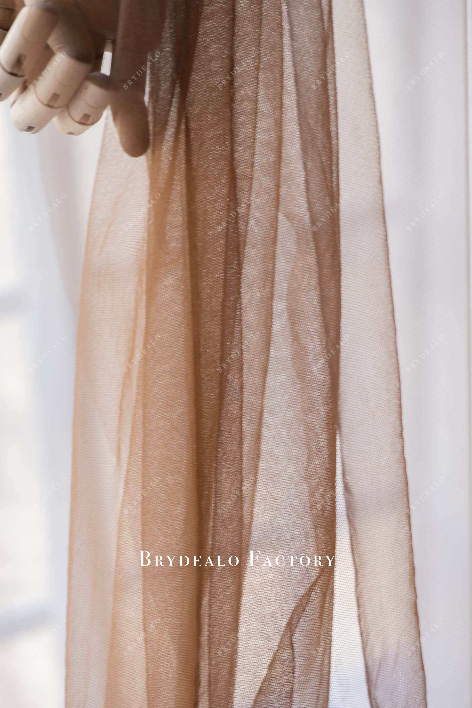 dreamy sheer dark nude tulle