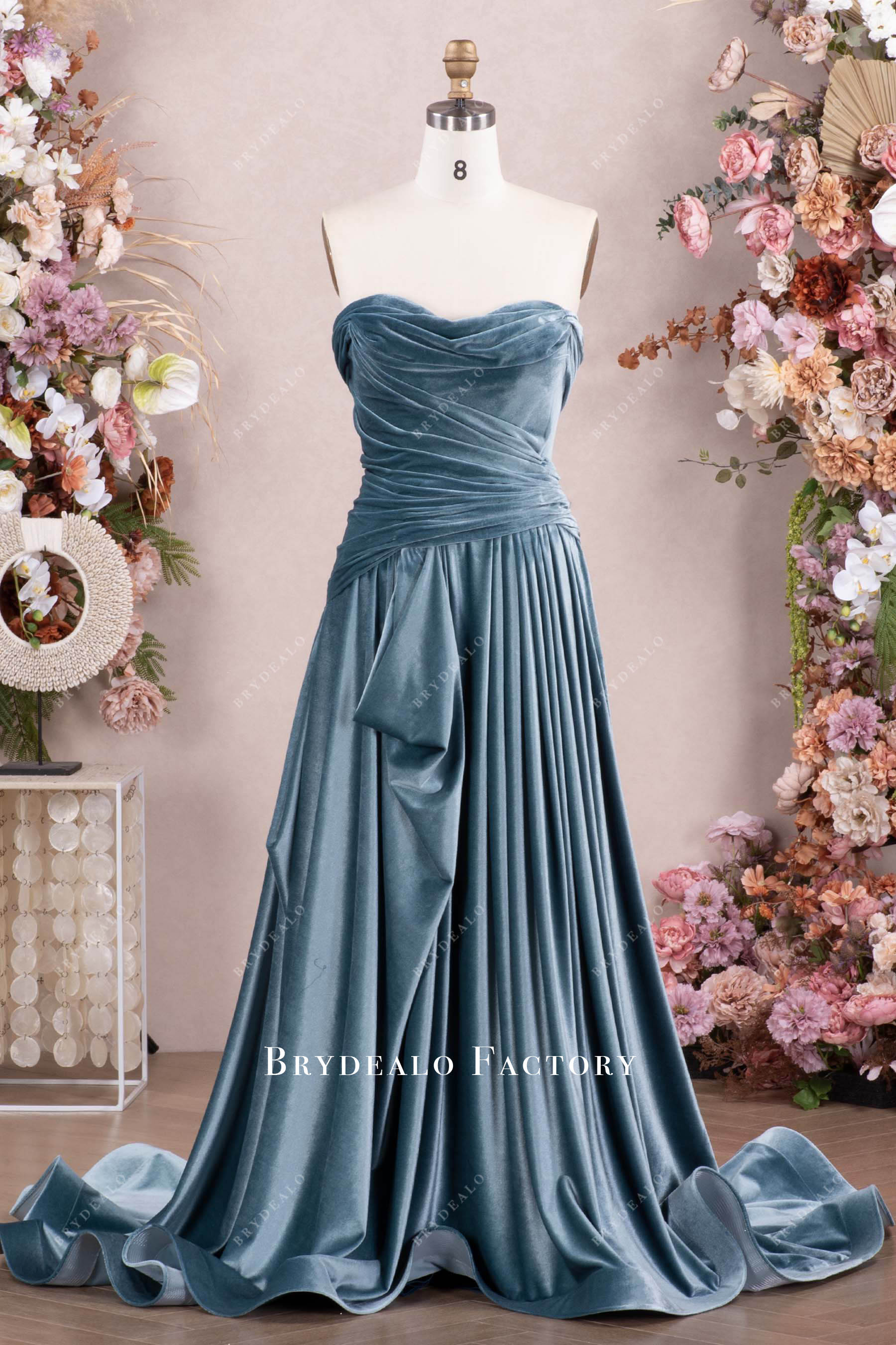 Dusty blue dress for mother of the bride best sale