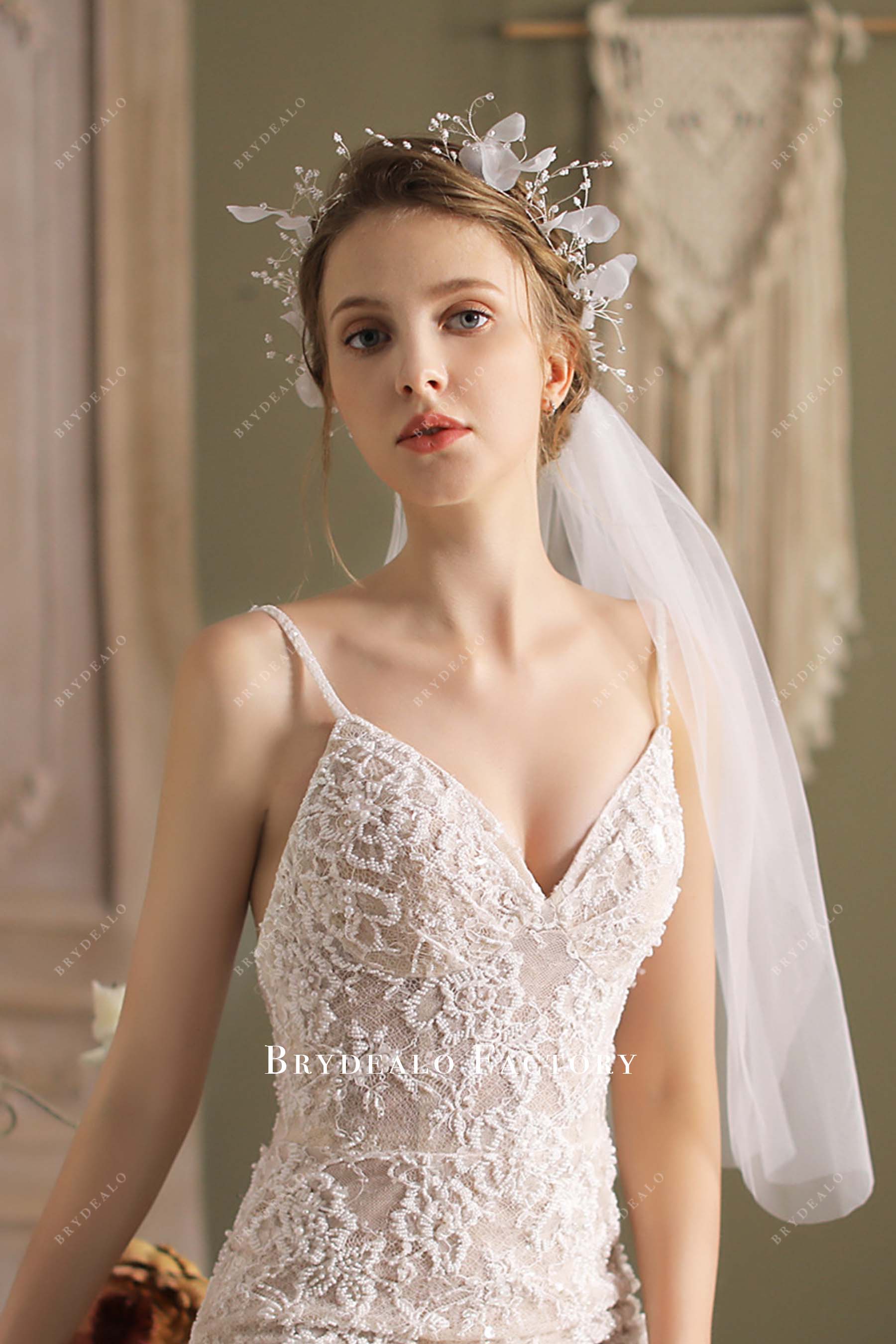 elbow length wedding veil