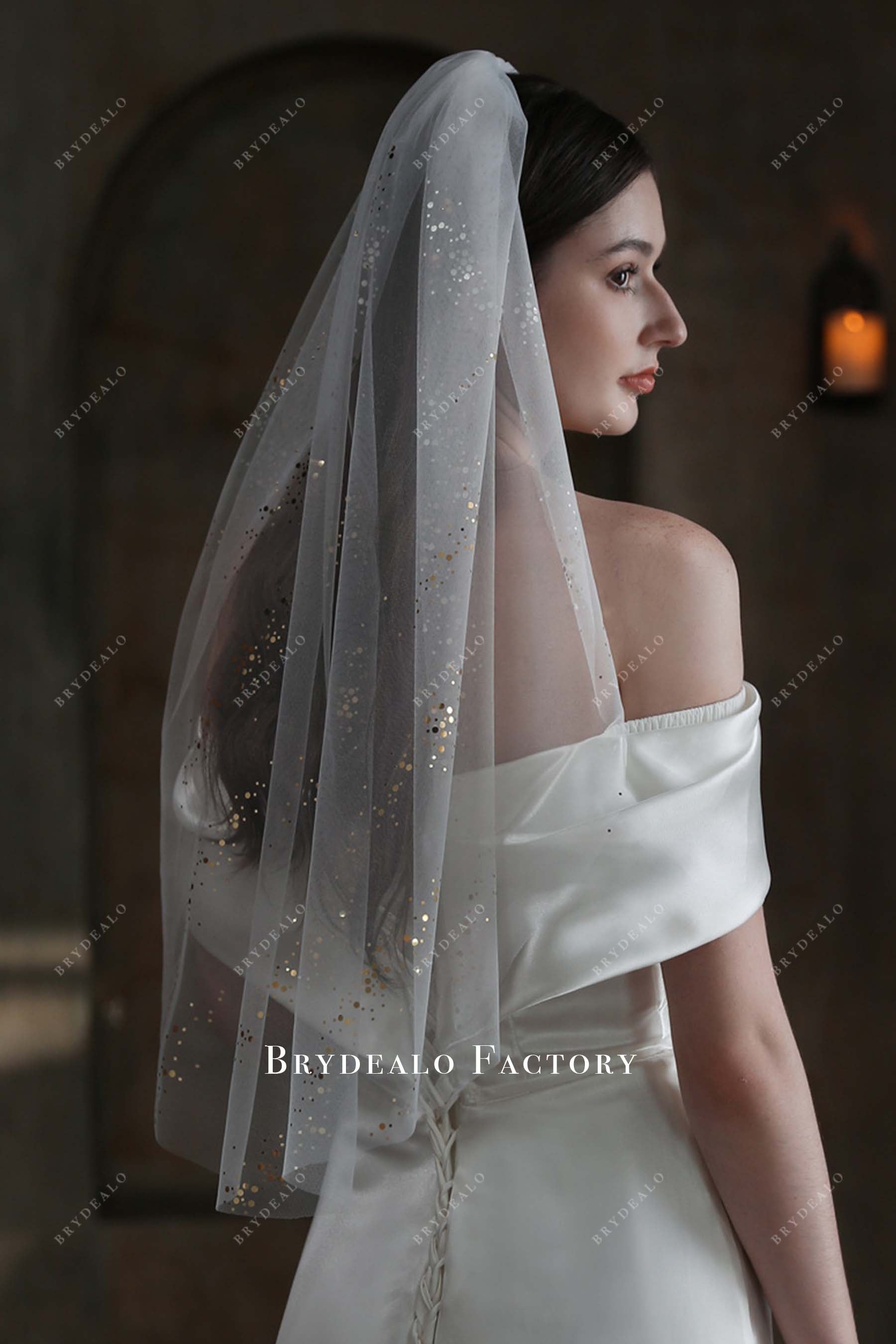 elbow length wedding veil