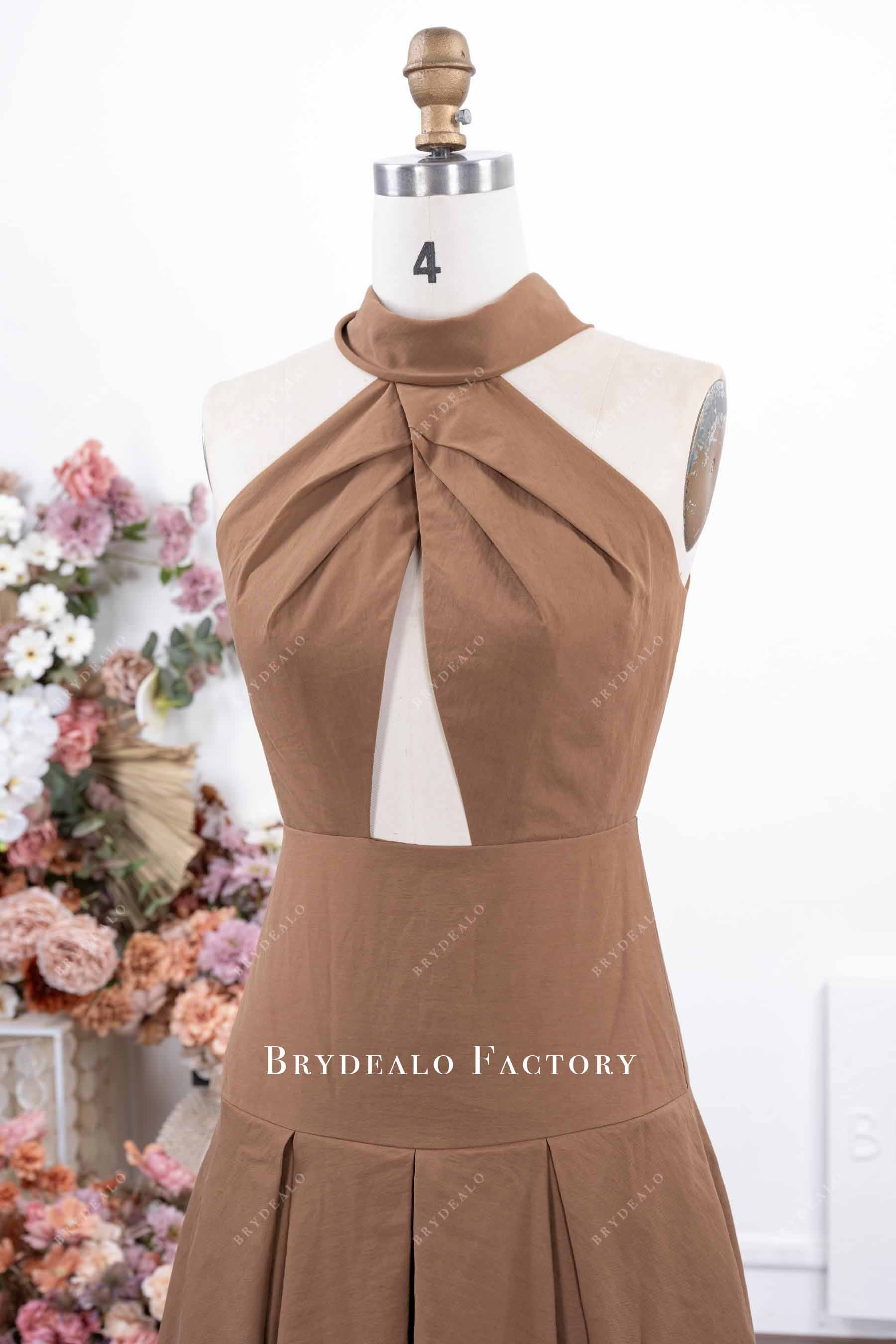 elegant halter neck formal dress