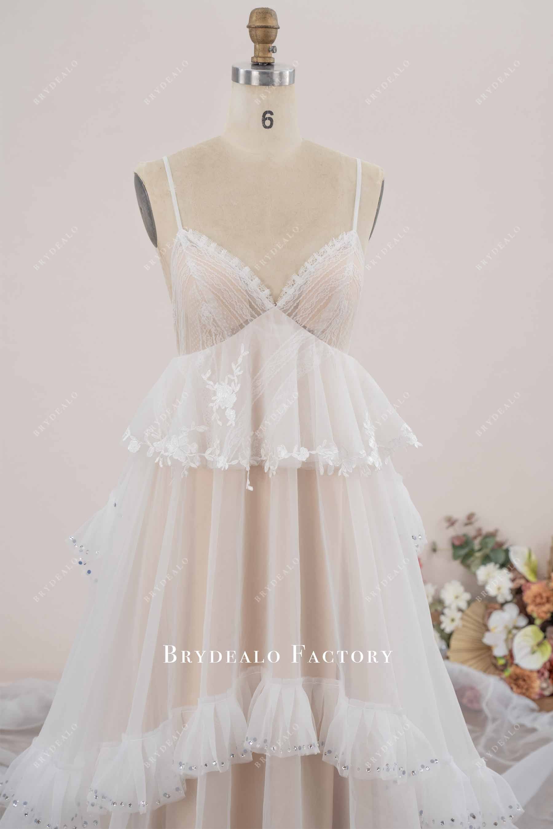 empire waist strap wedding dress