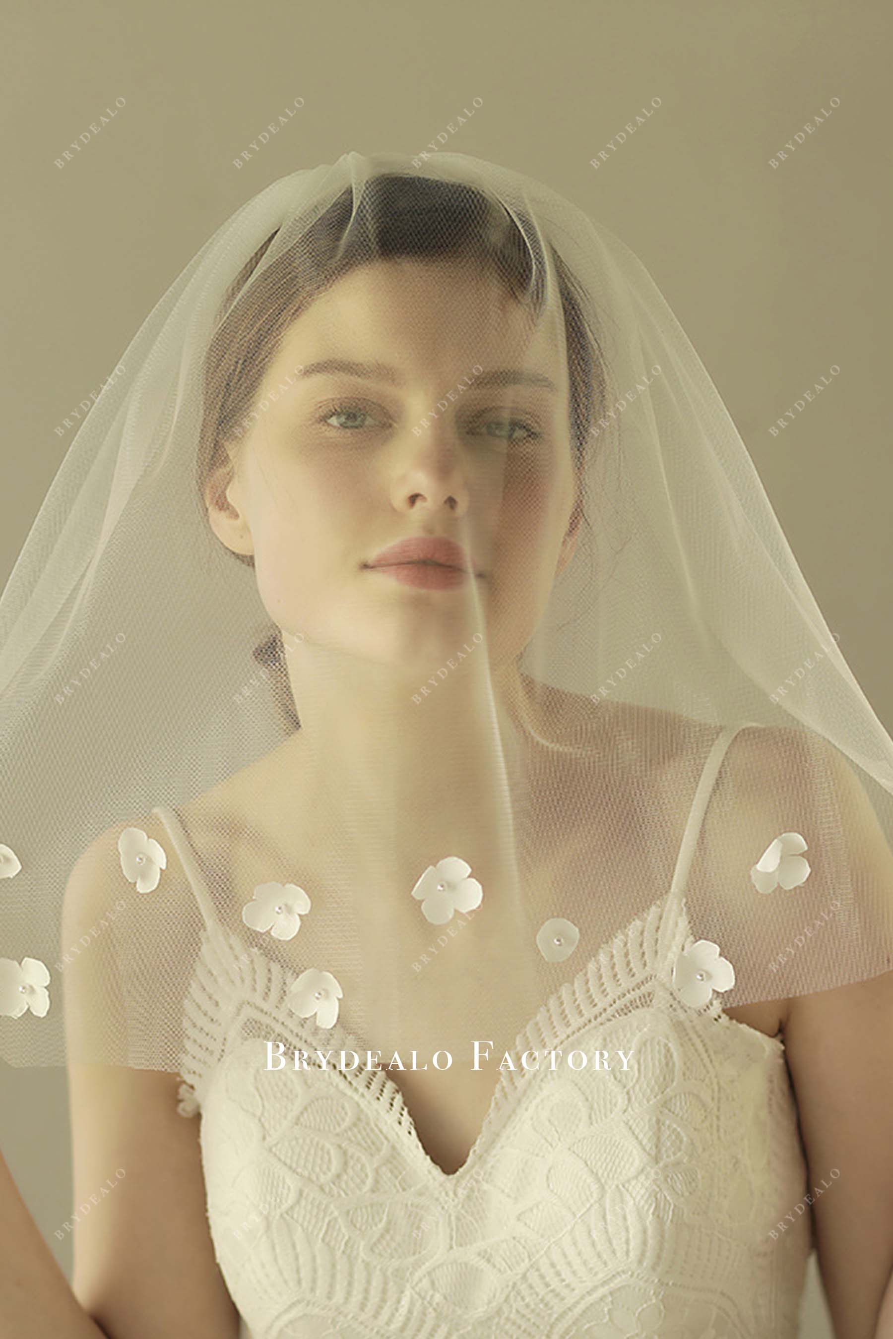 exquisite handmade floral bridal veil