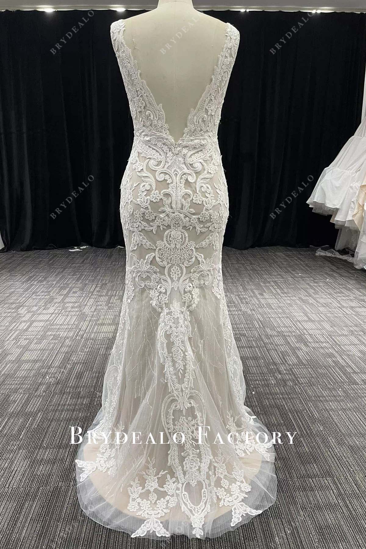 exquisite lace mermaid wedding dress