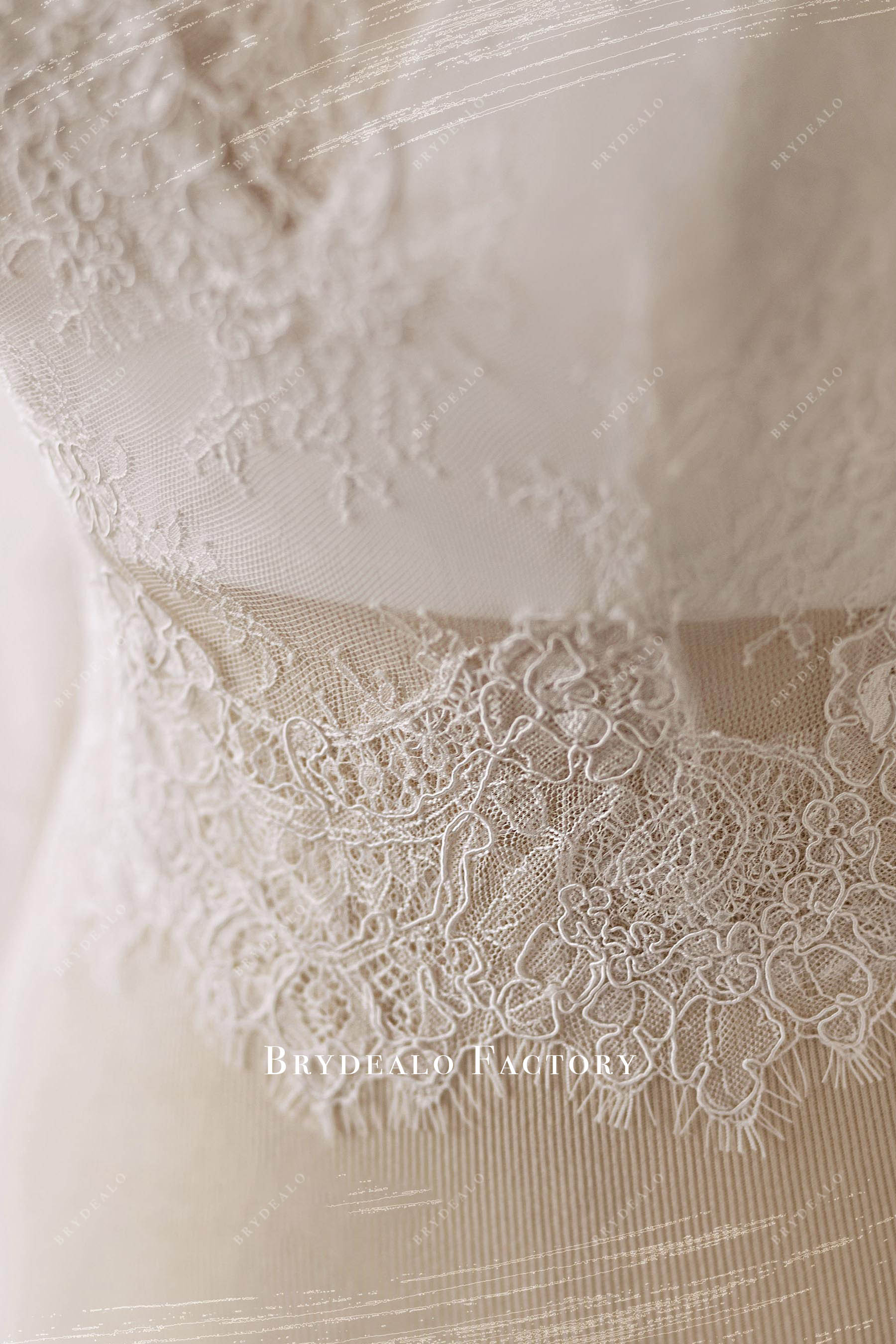 Eyelash Flower Lace Off Shoulder Bridal Top