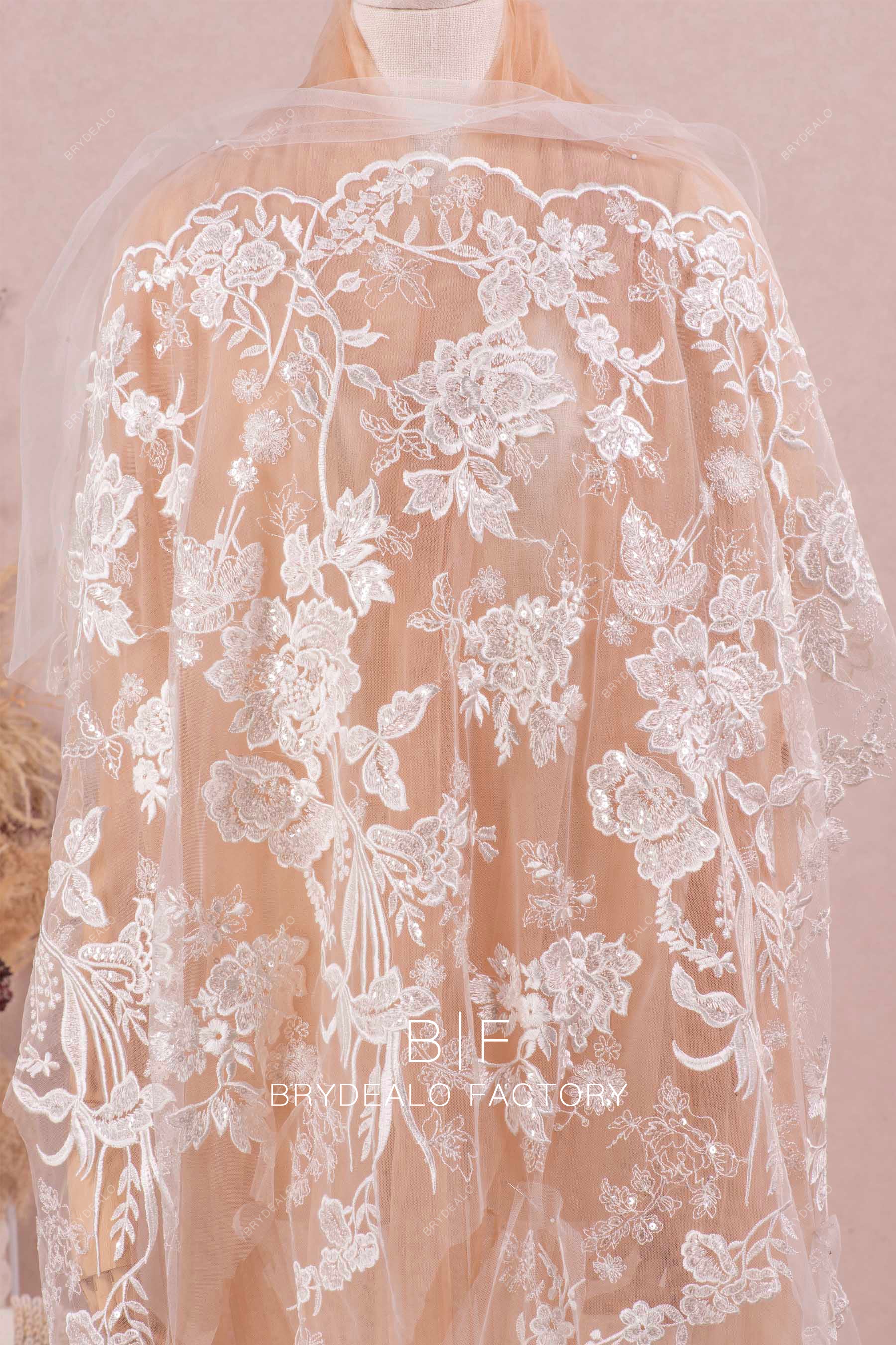 flower embroidery bridal lace