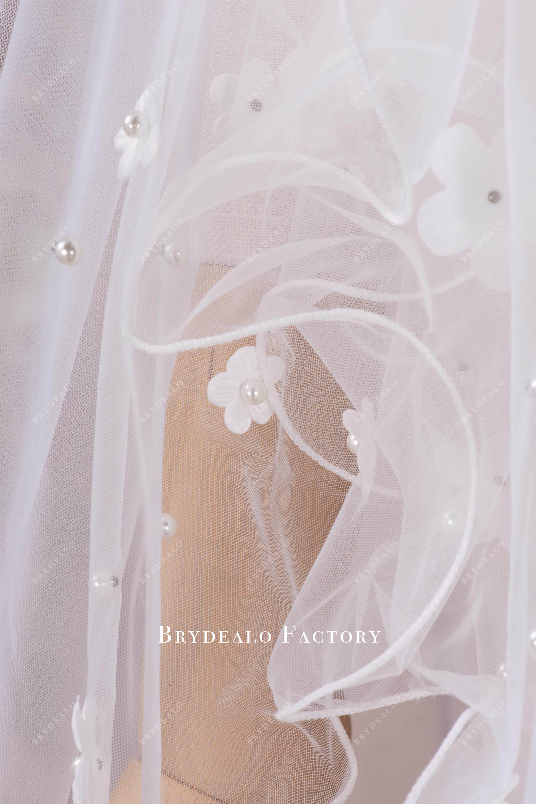 flower pencil edge wedding veil