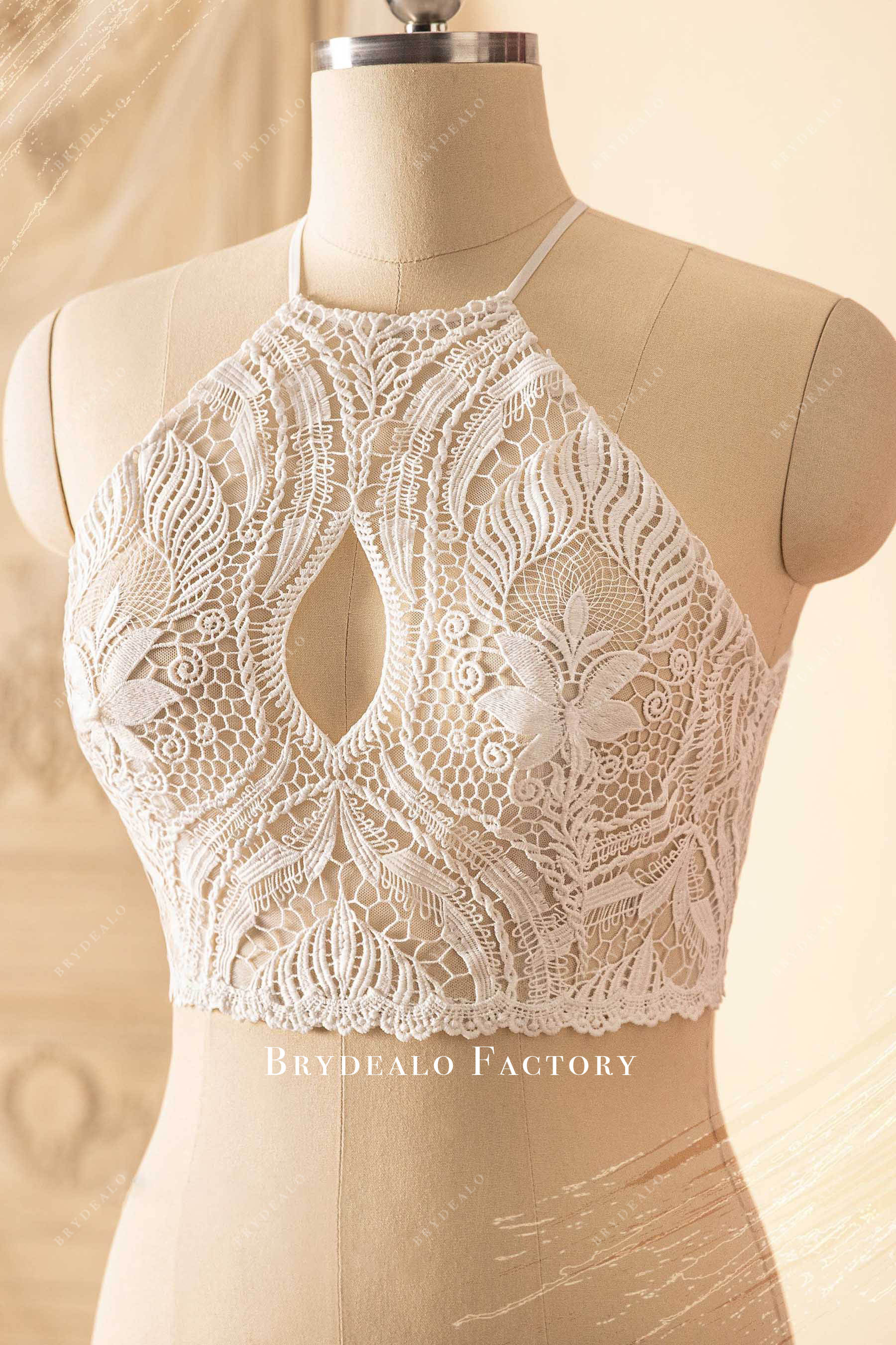 halter bridal crop top