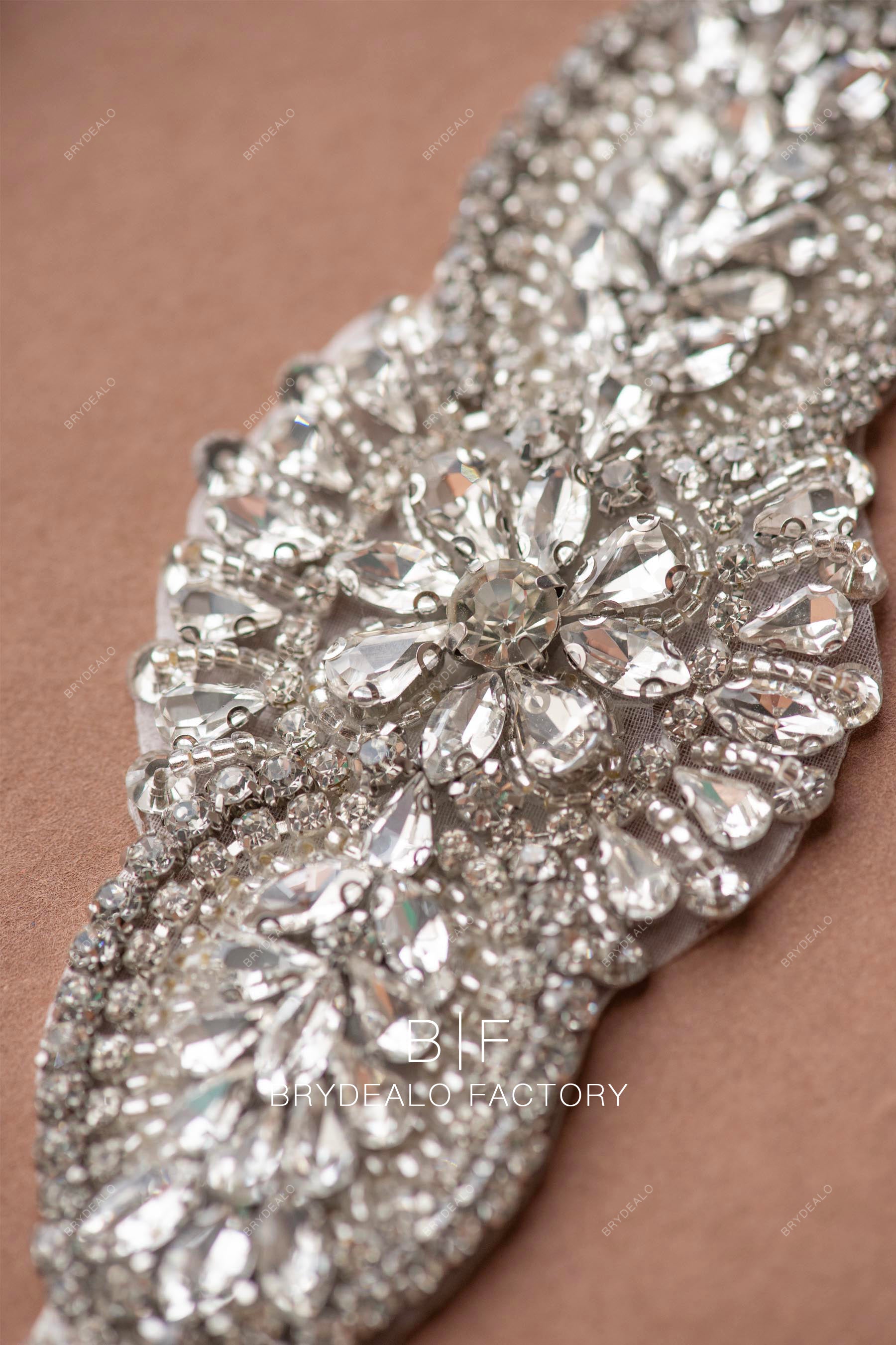 hand-sewn rhinestone bridal belt