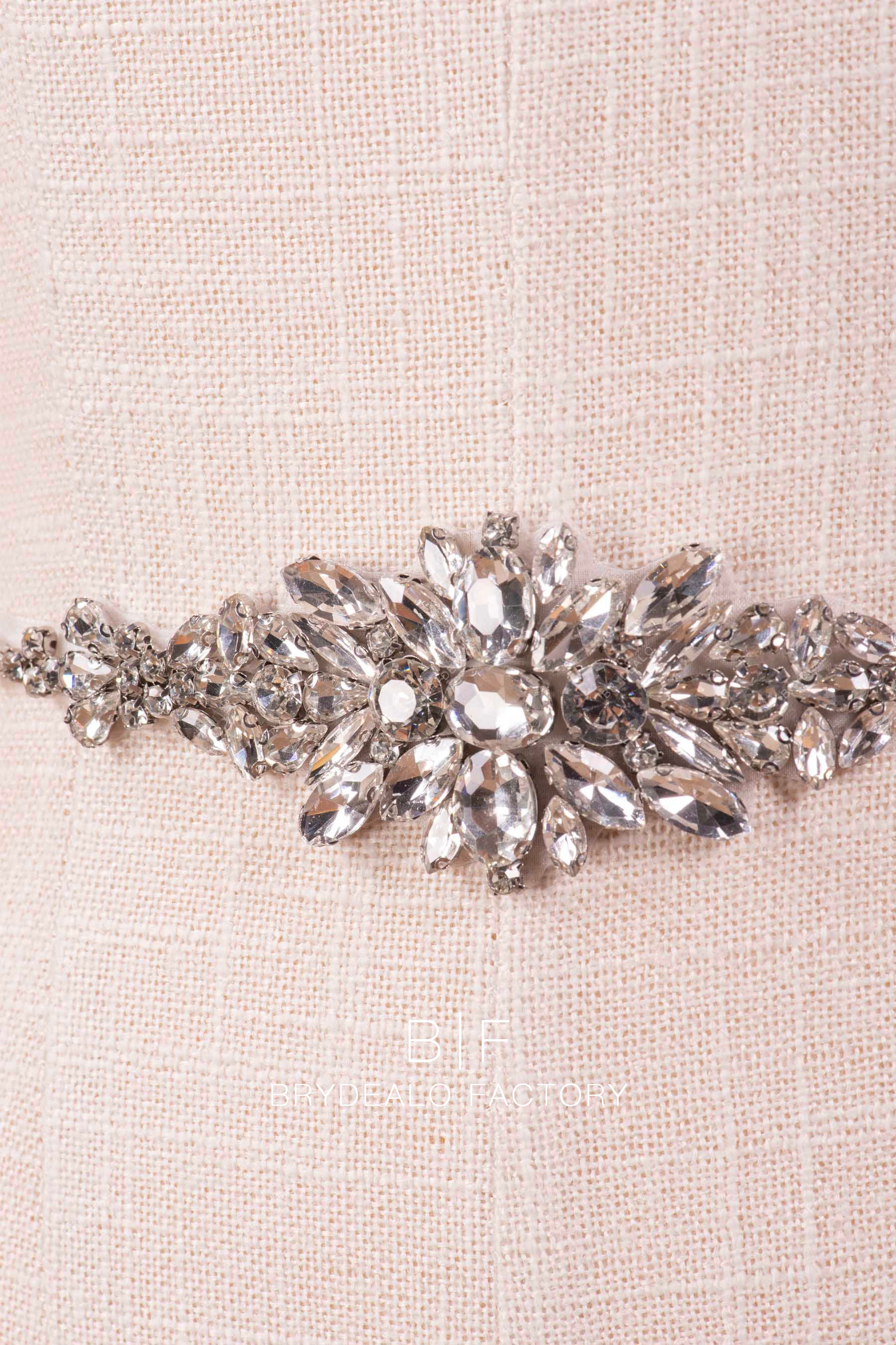 hand-sewn rhinestone bridal belt