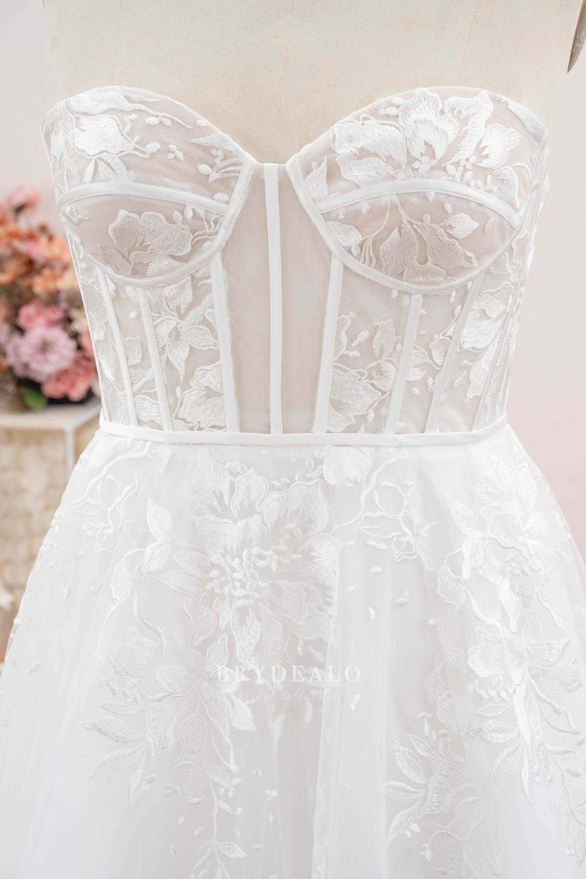 high quality corset wedding dress