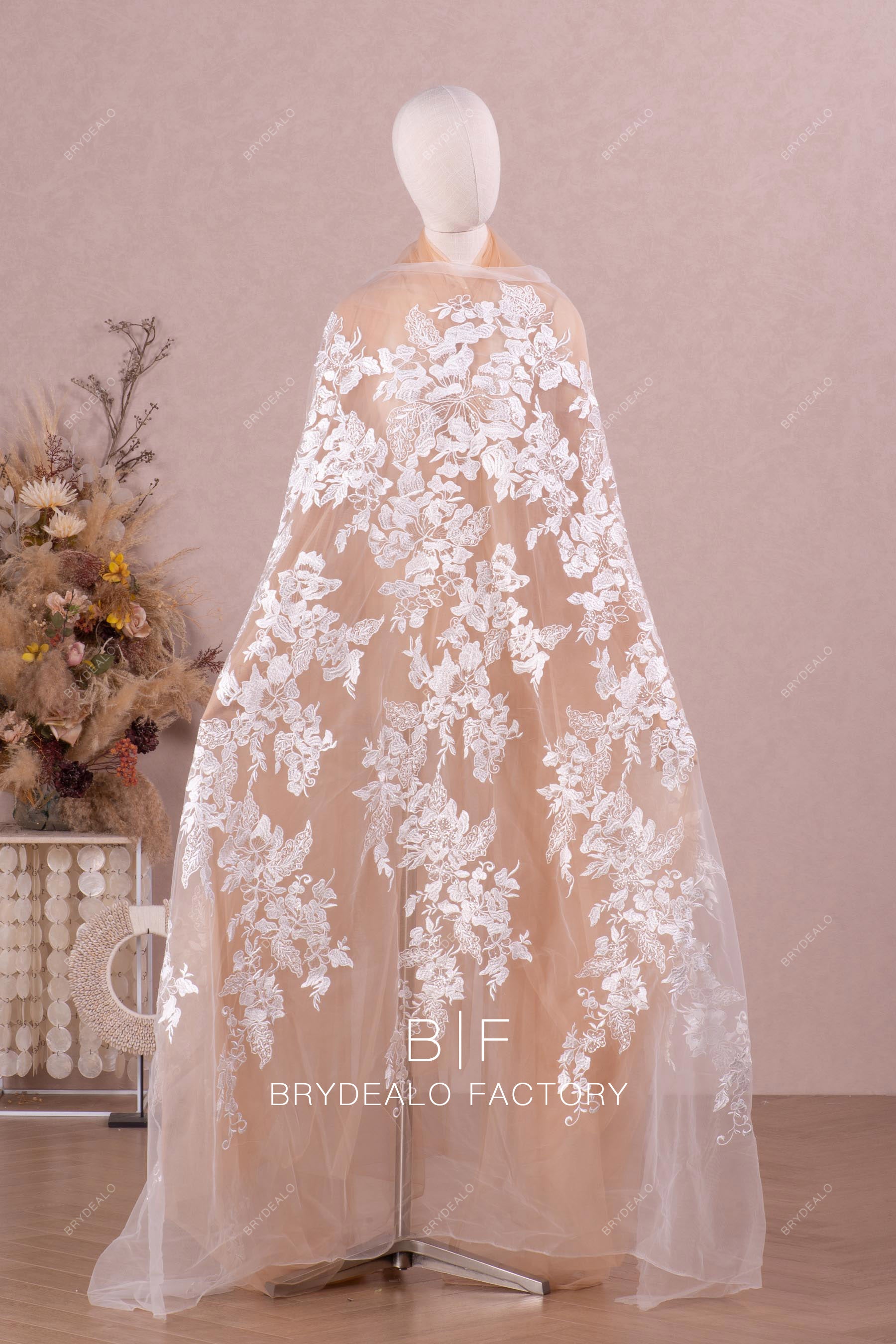 high quality flower lace fabric