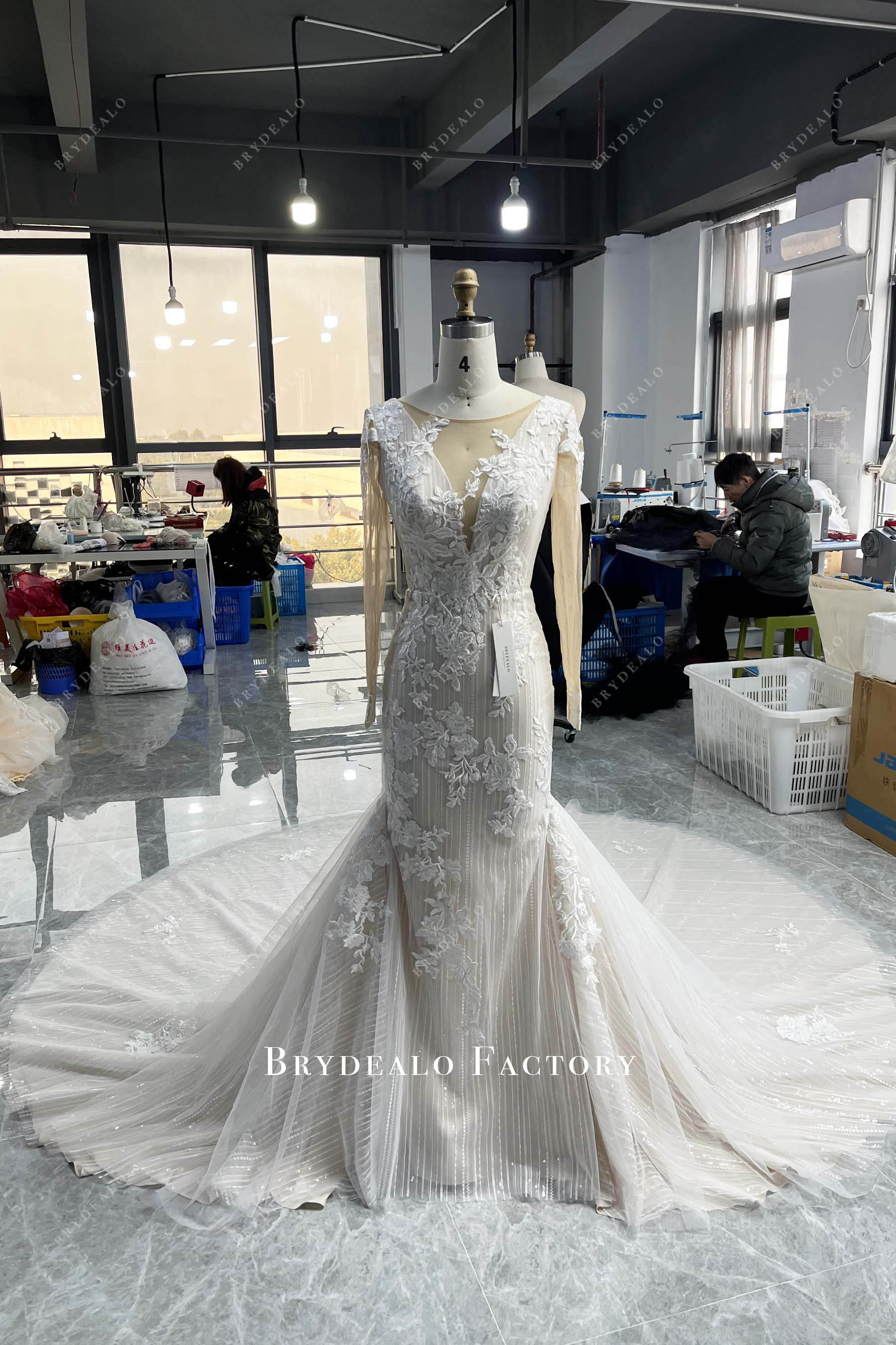 high quality lace wedding dress