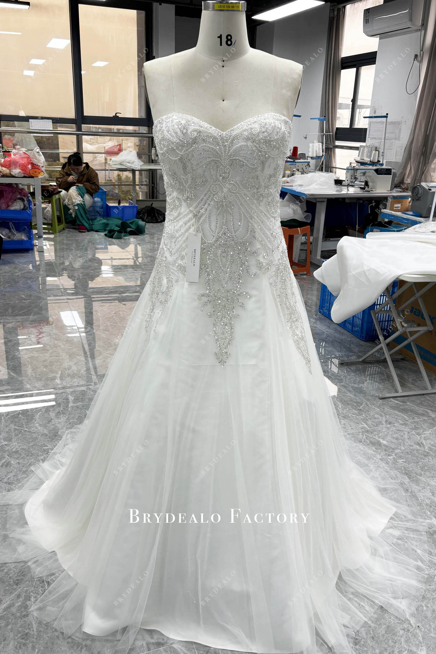 ivory sparkly wedding dress