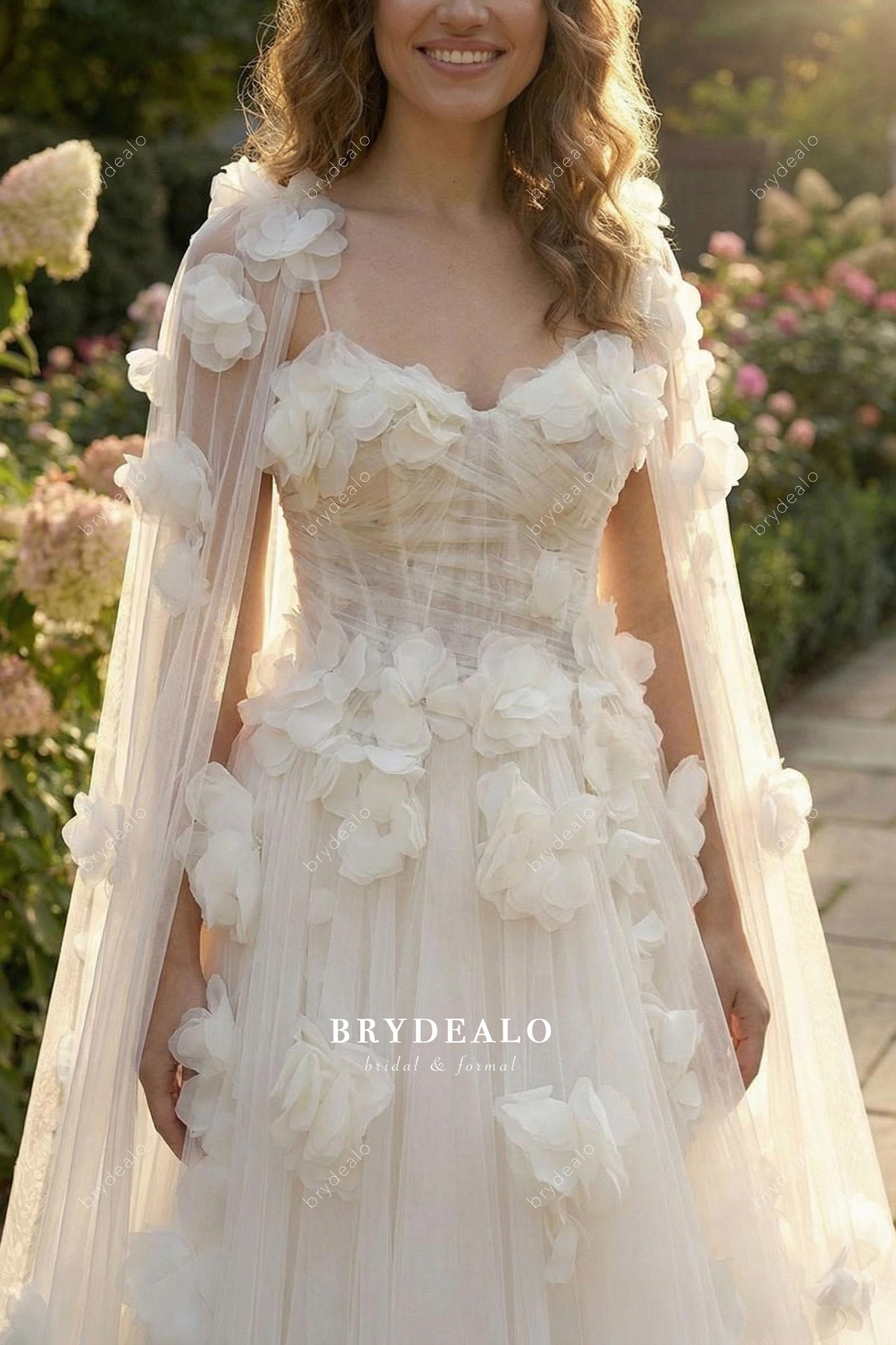 ivory thin straps v neck bridal dress