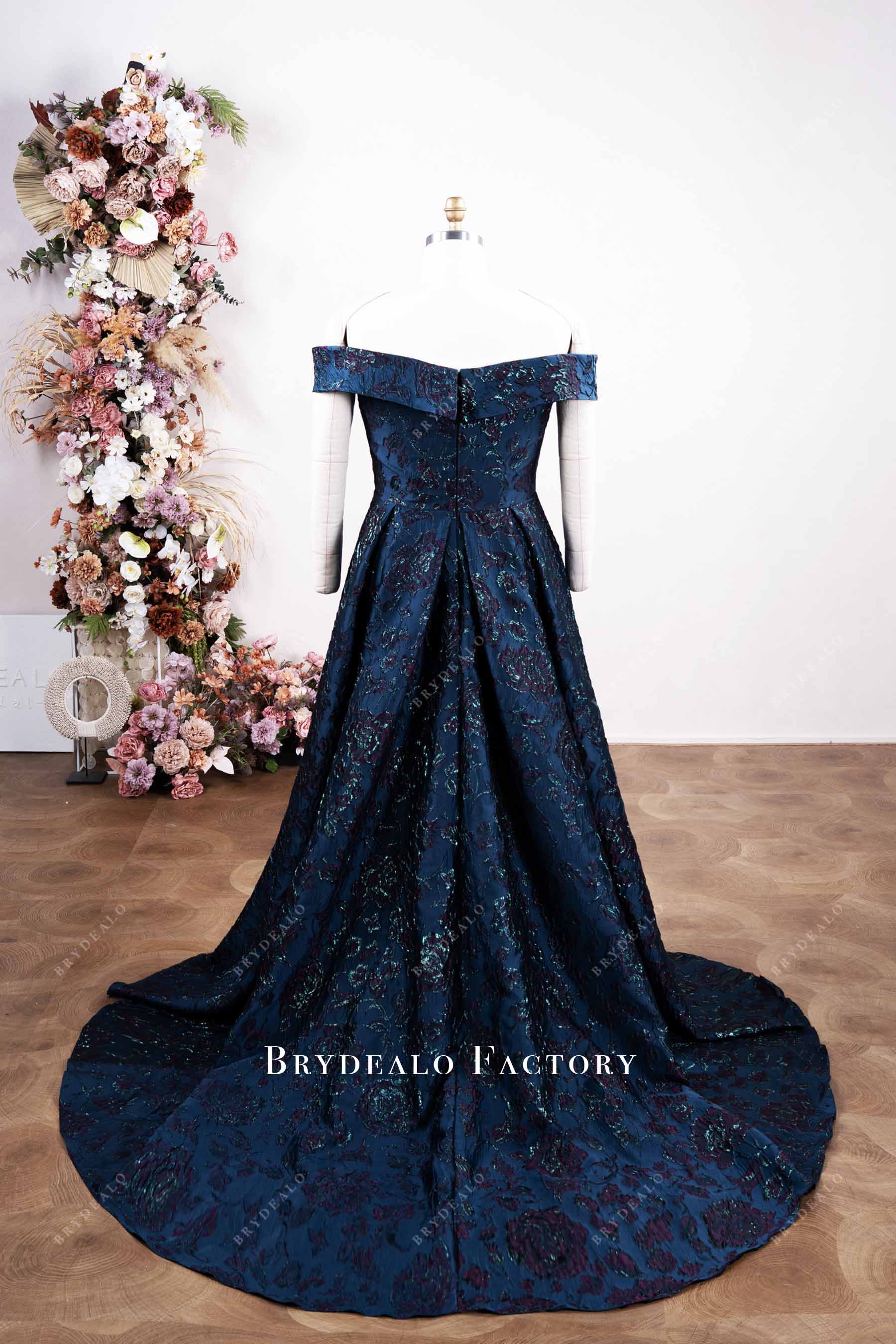 jacquard mother of bride dress