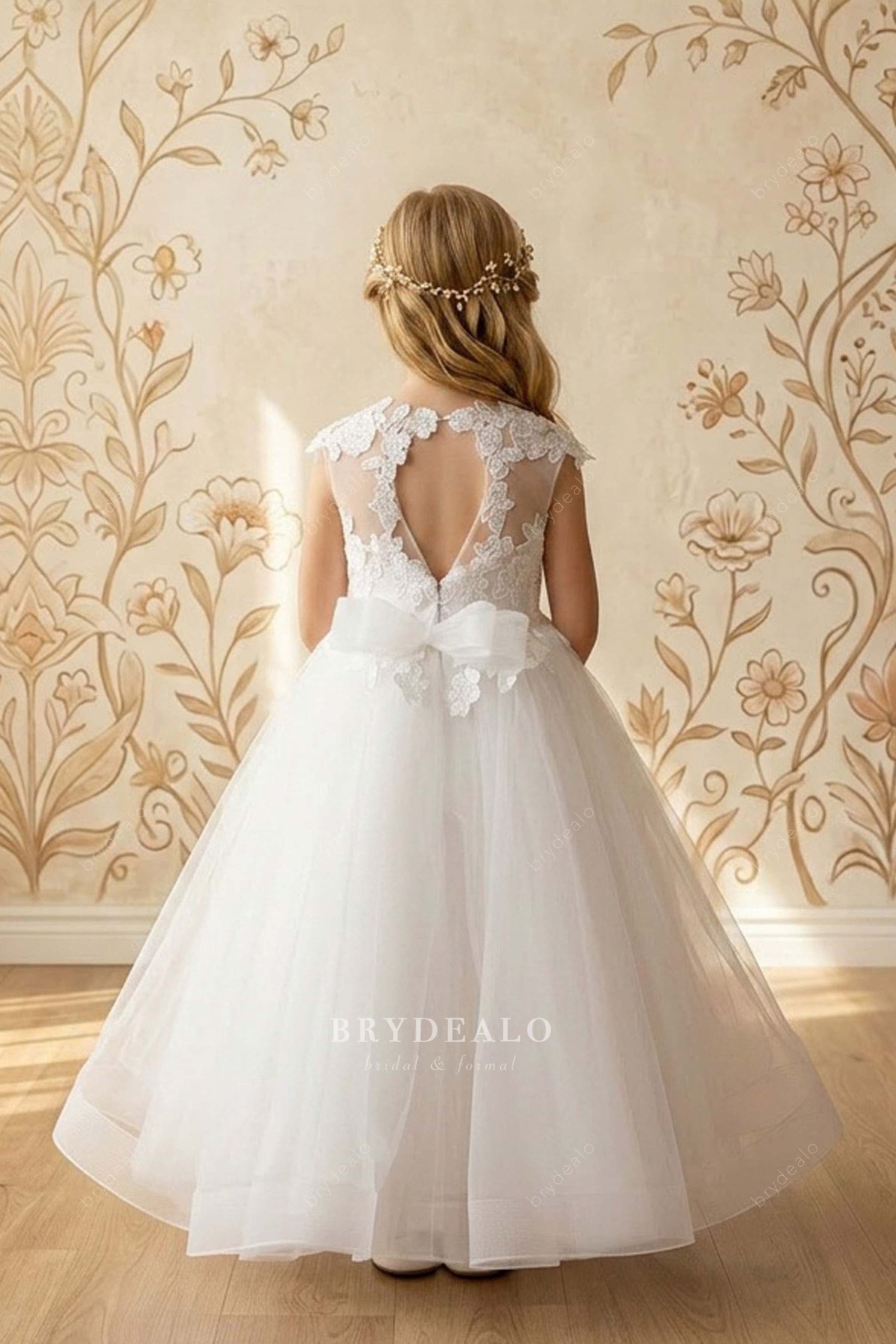 keyhole back little girl dress