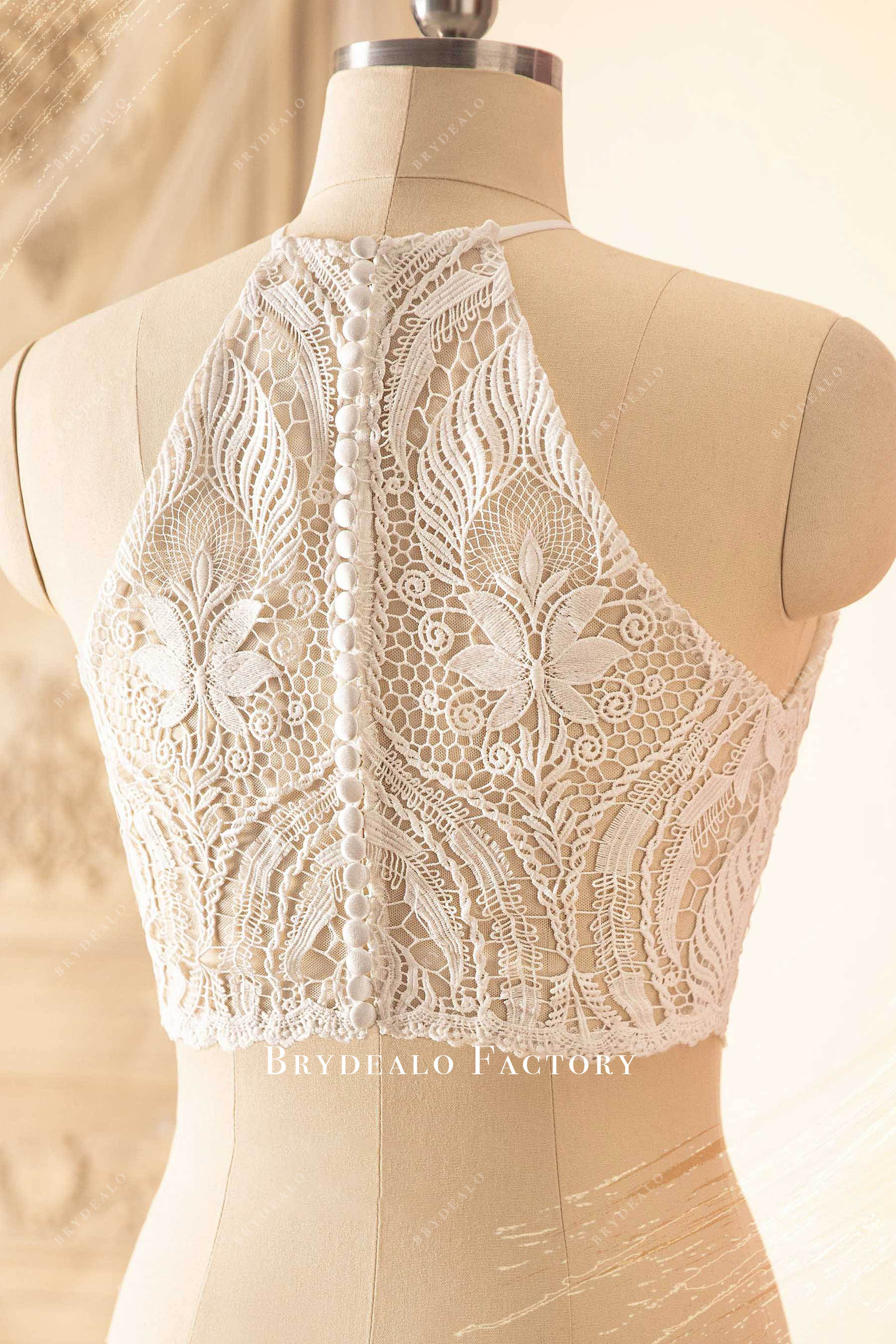 lace bridal crop top