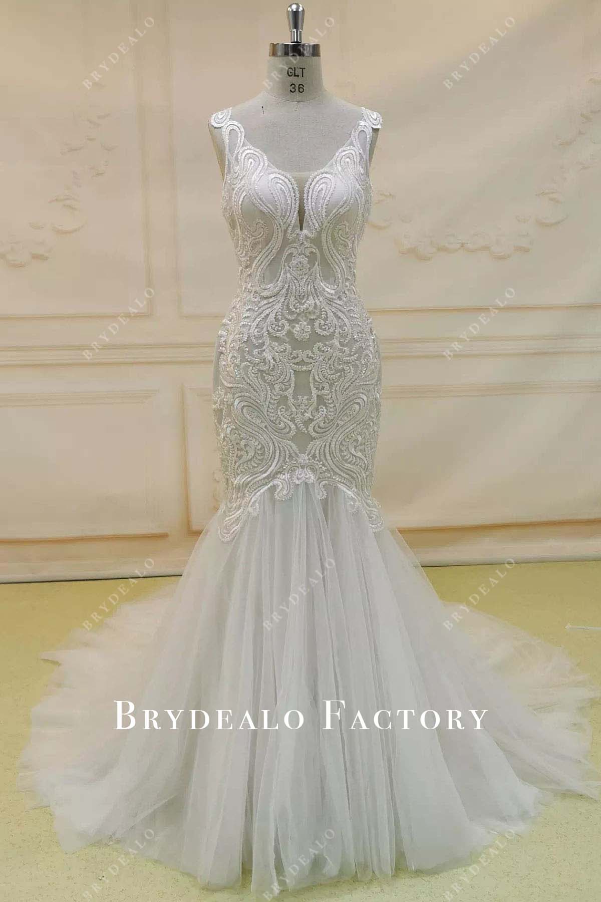 lace trumpet wedding dress