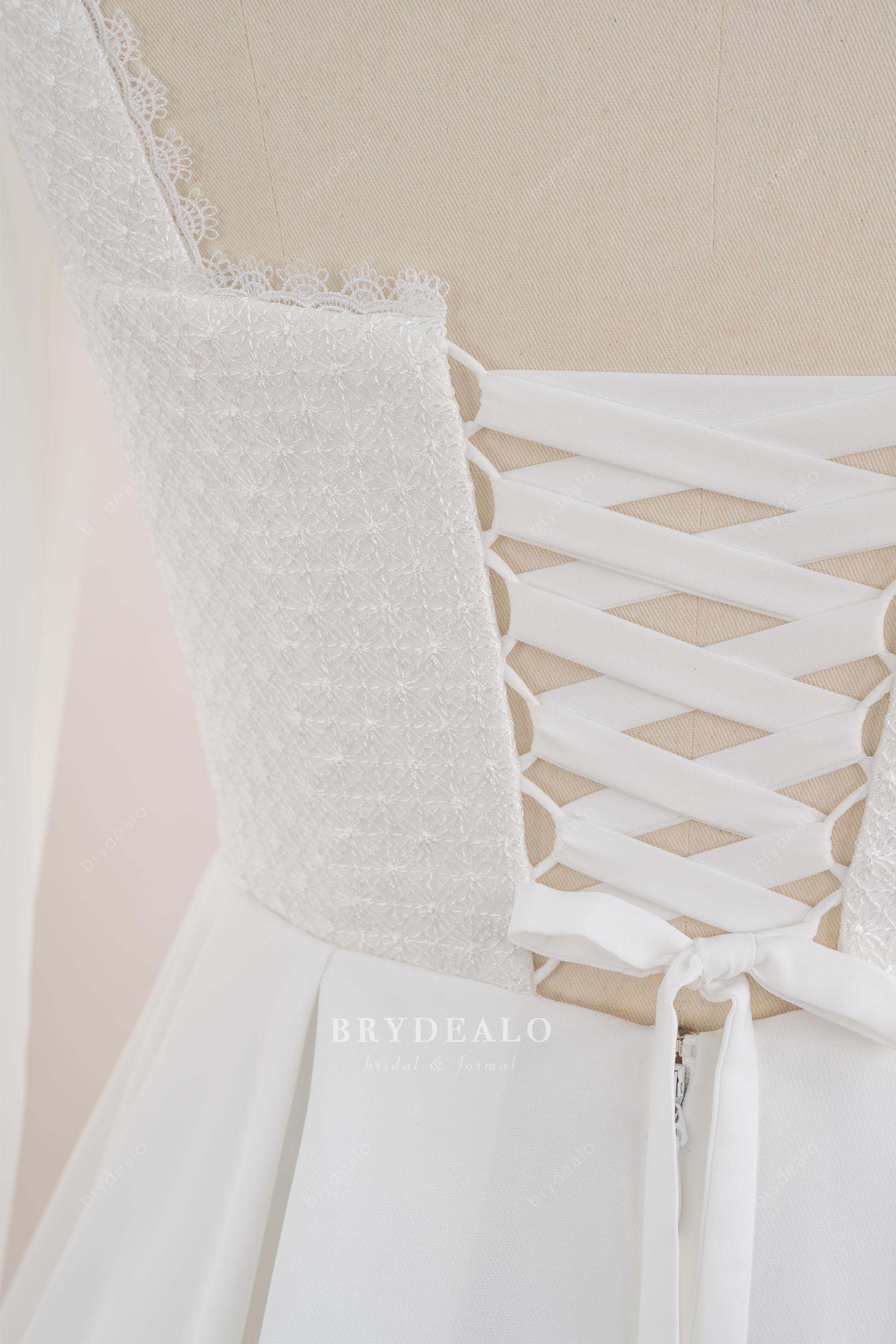 lace-up back wedding dress