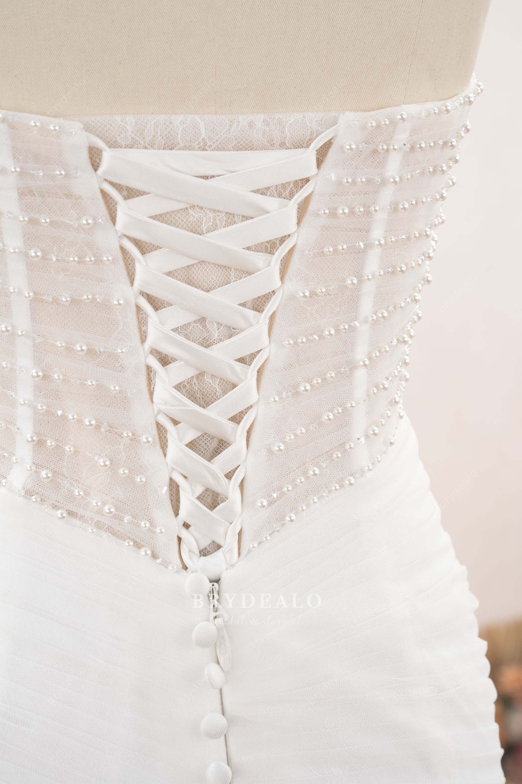 lace-up back wedding dress