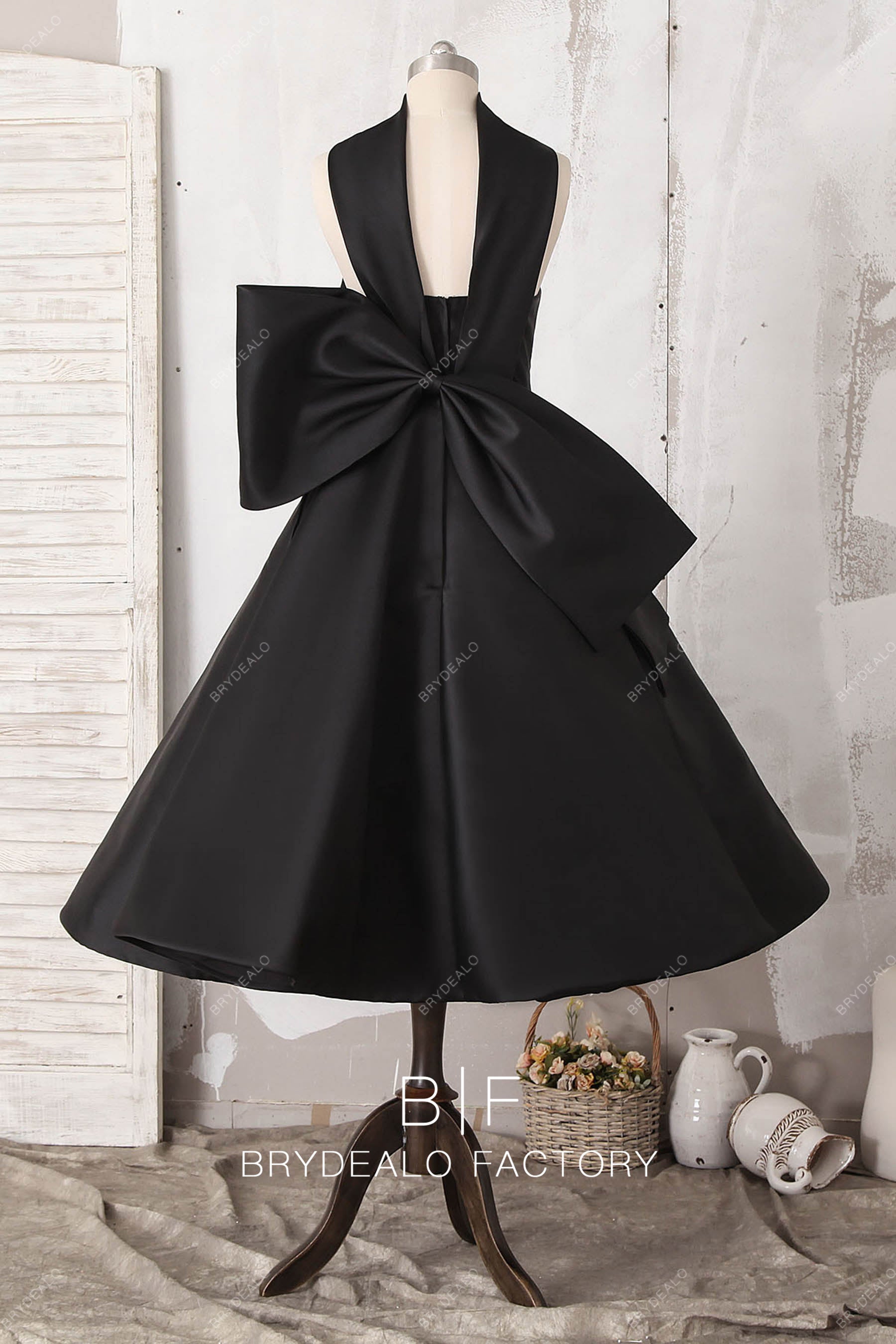 large bowknot bridesmaid dress