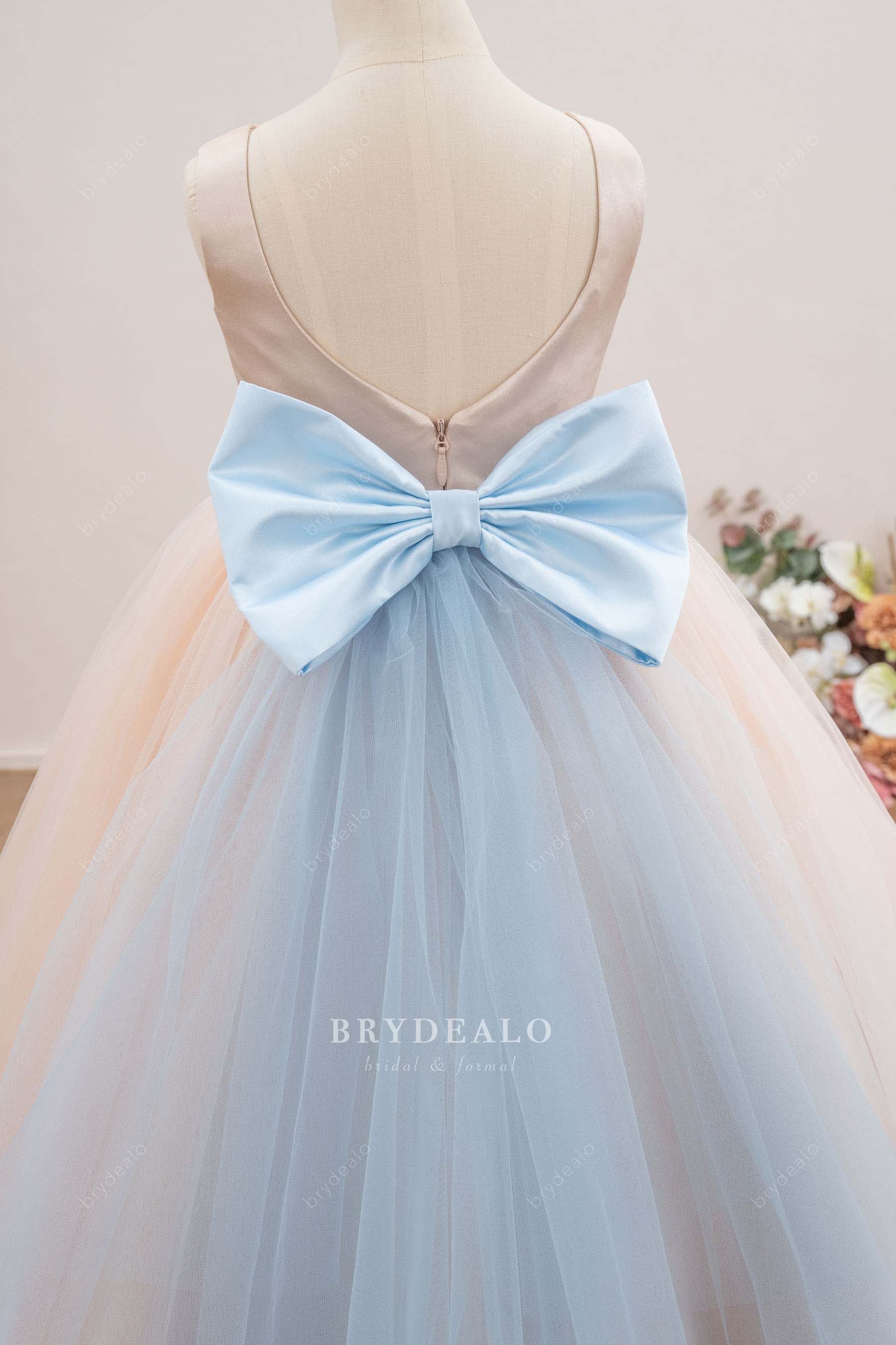 large knot back flower girl dress