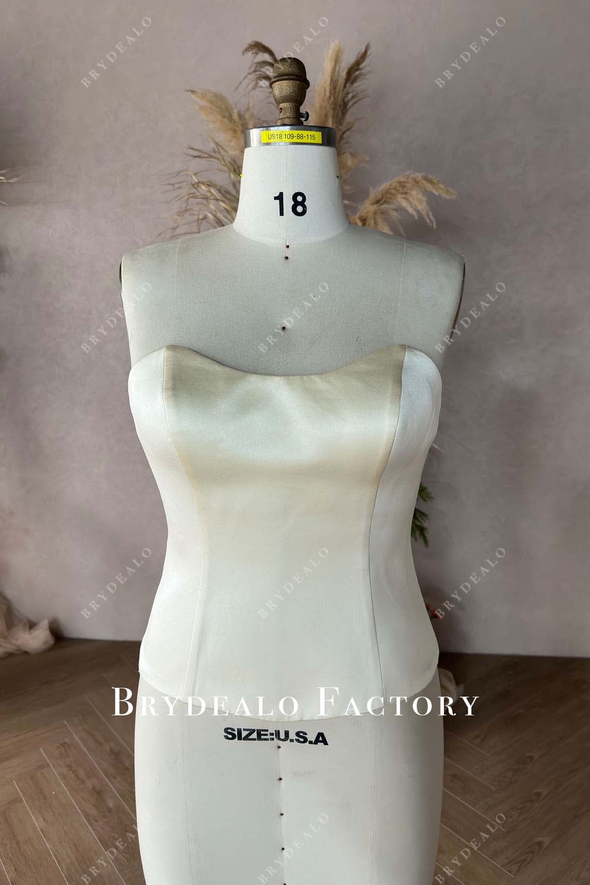 Private Label Light Champagne Corset Top