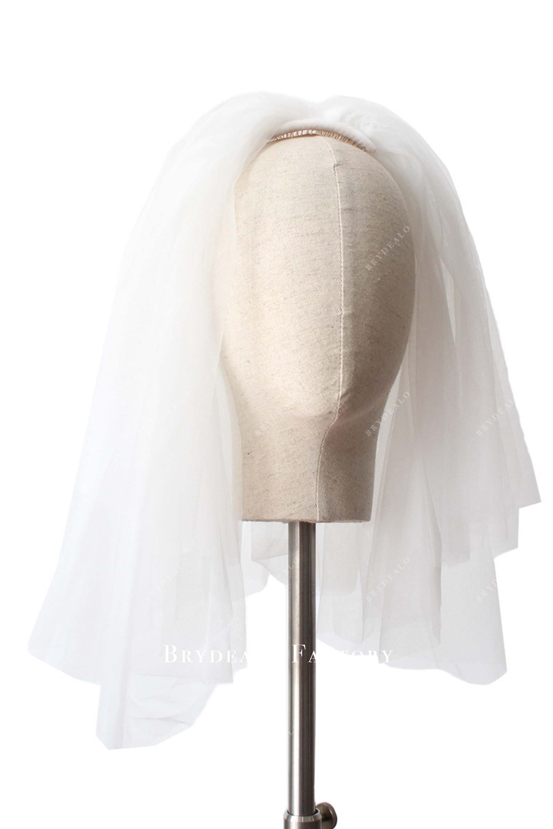 light ivory tulle wedding veil