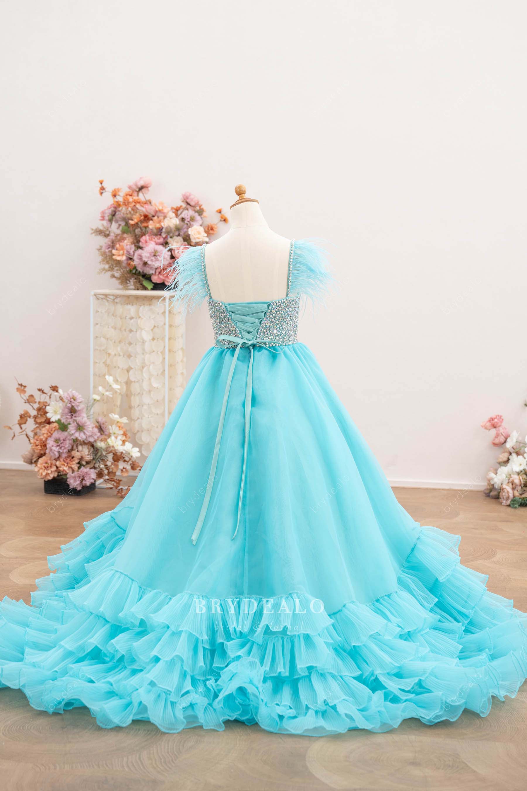 long green junior pageant gown