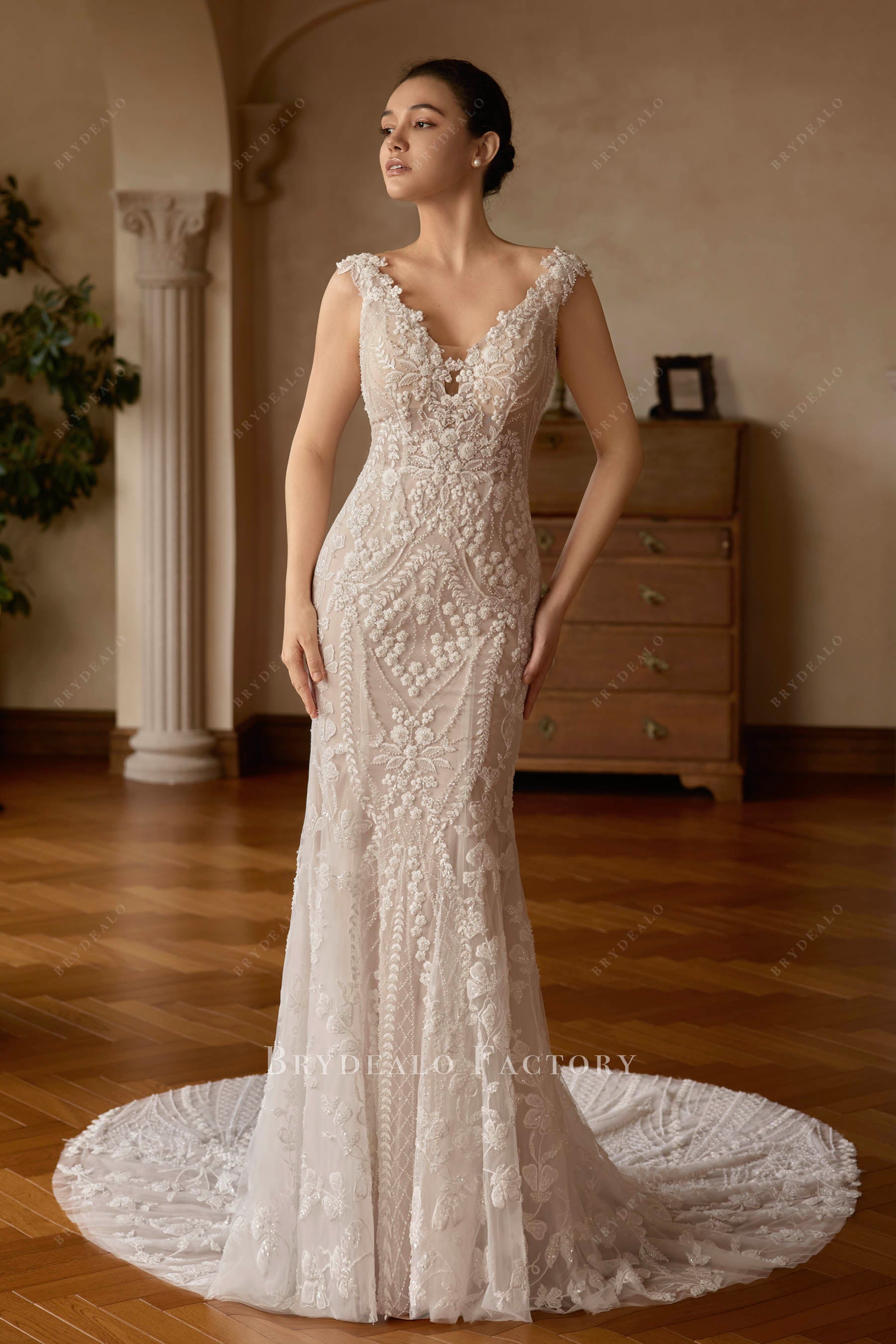long mermaid wedding dress