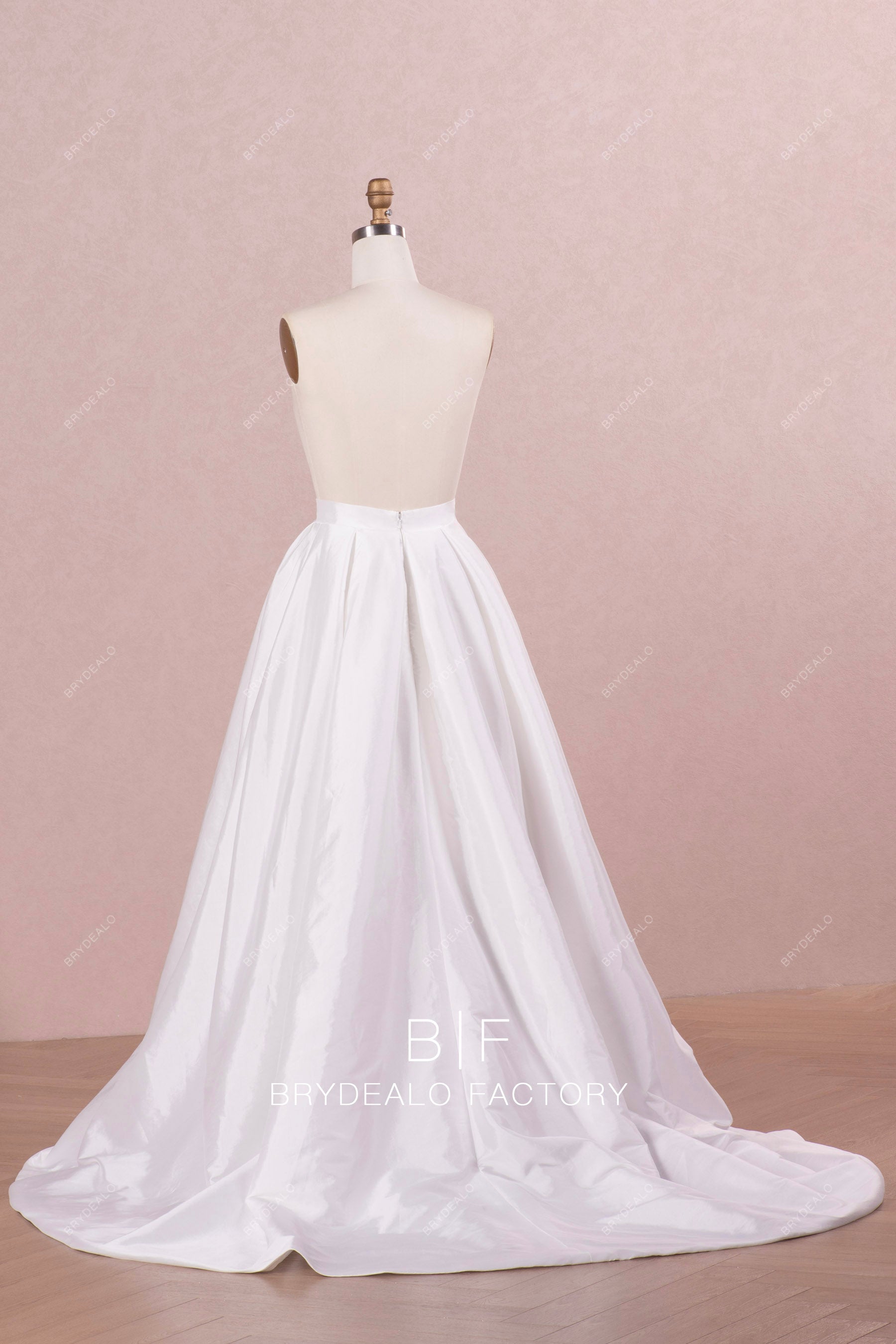 long taffeta bridal skirt